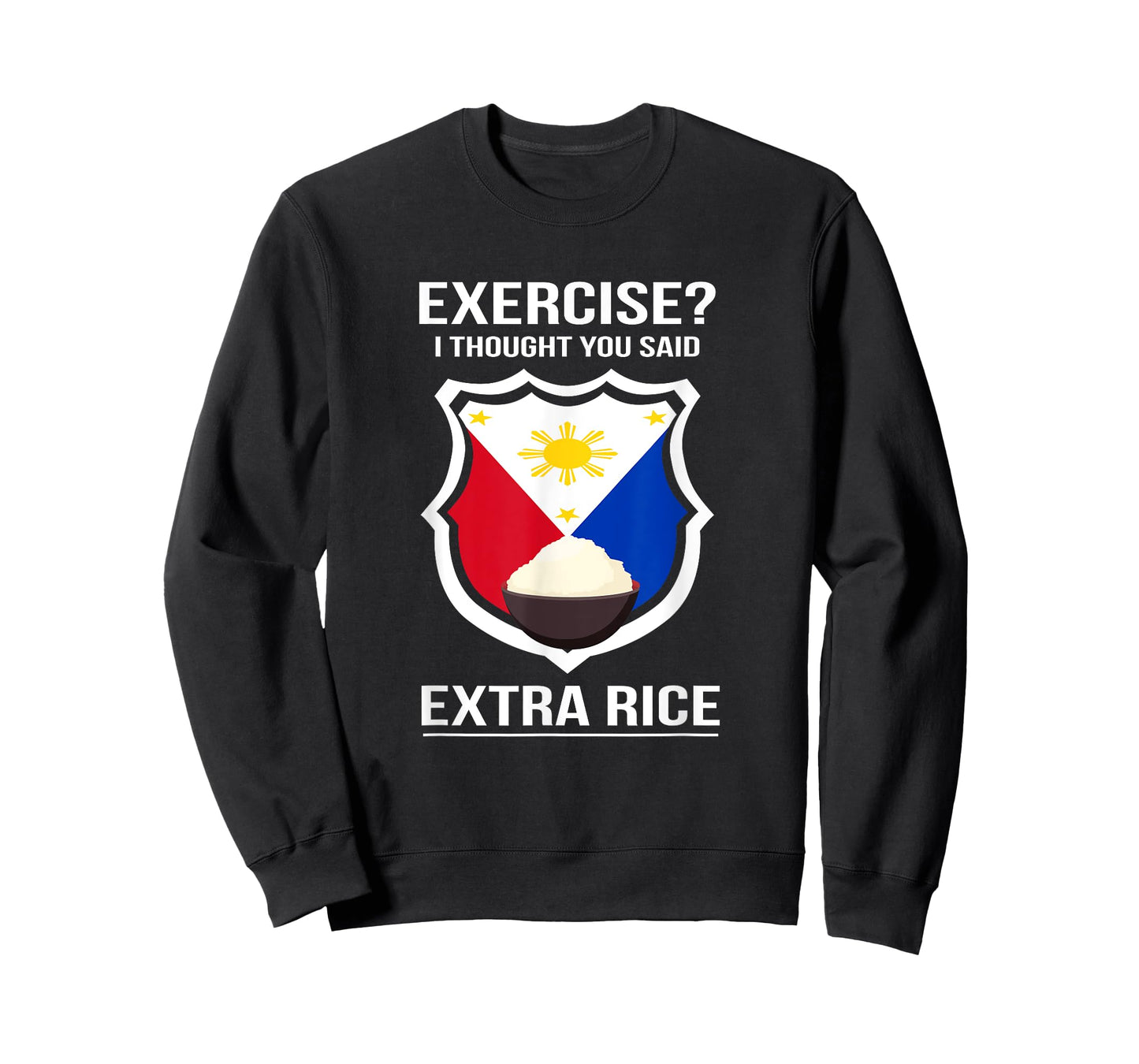 Funny Filipina Filipino Food Joke Rice Philippines T-Shirt Small