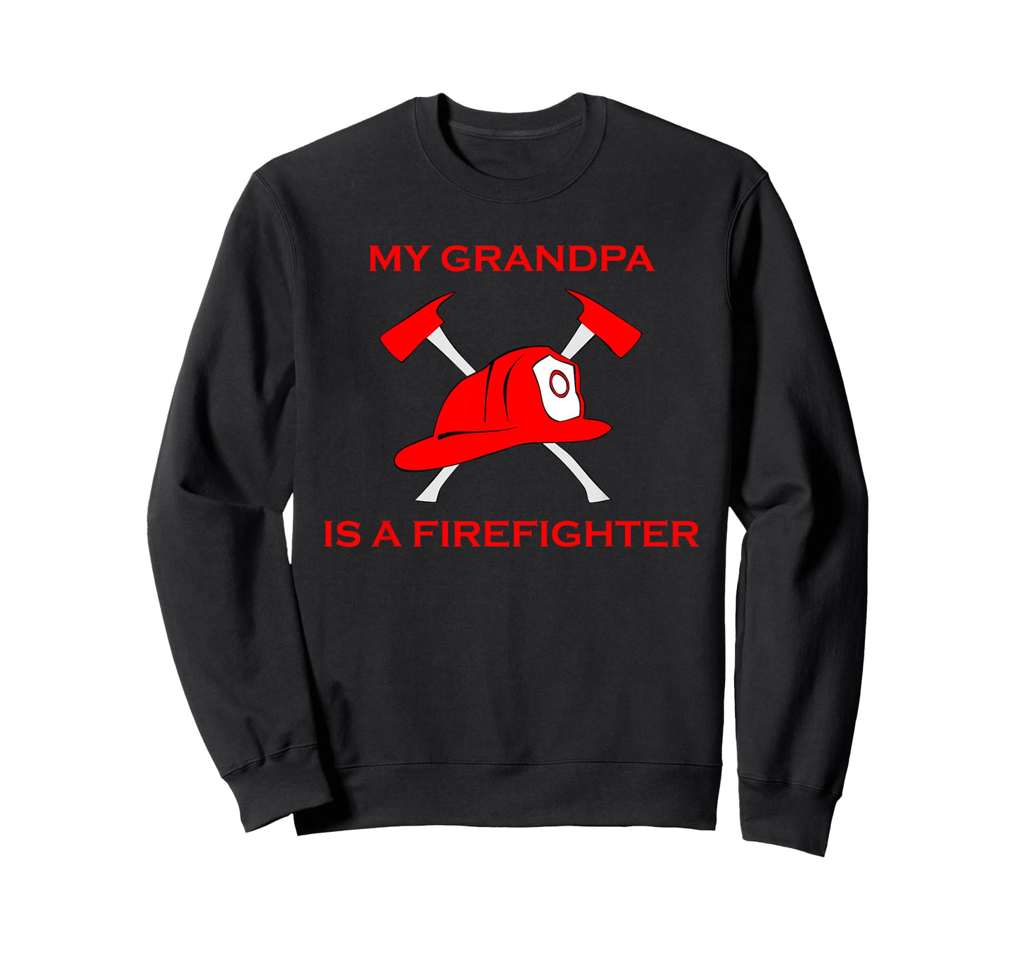 My Grandpa Is A Firefighter Helmet & Axe Fireman Shirt T-Shirt