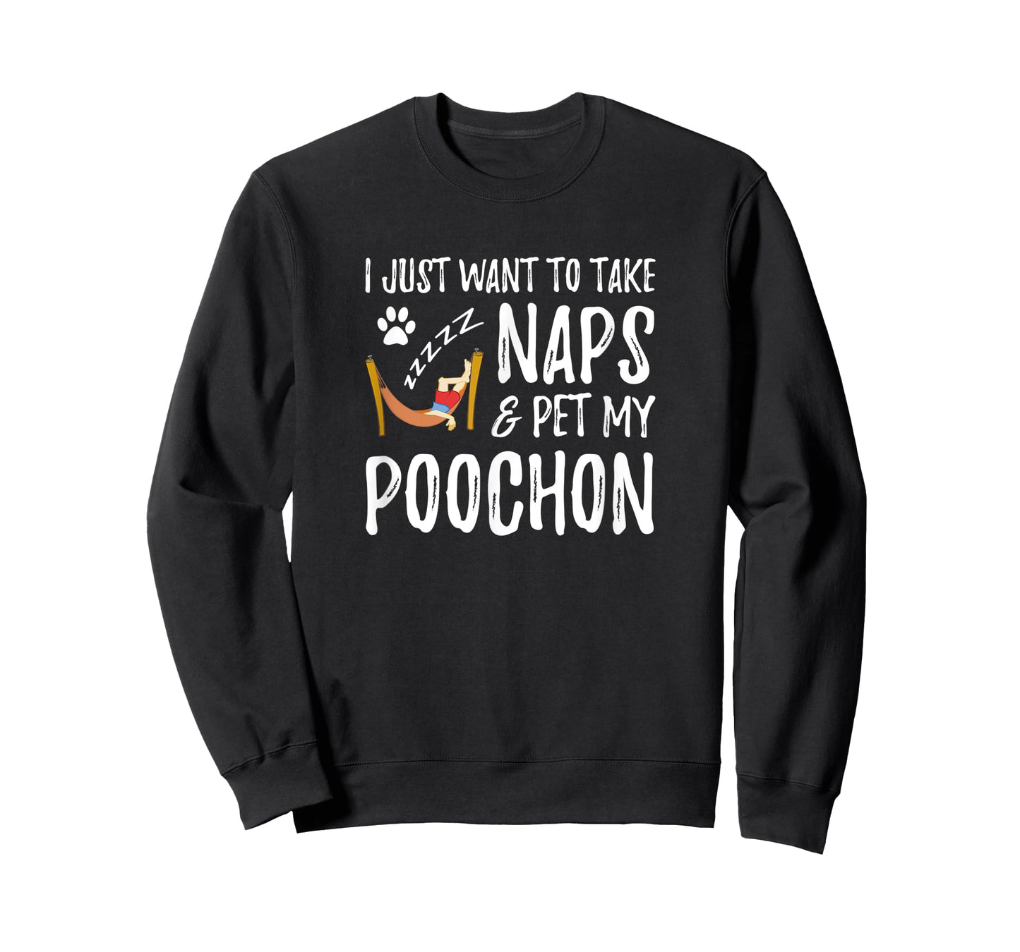 Poochon Mom Nap Funny Dog Mom Gift Idea Men Women T-Shirt