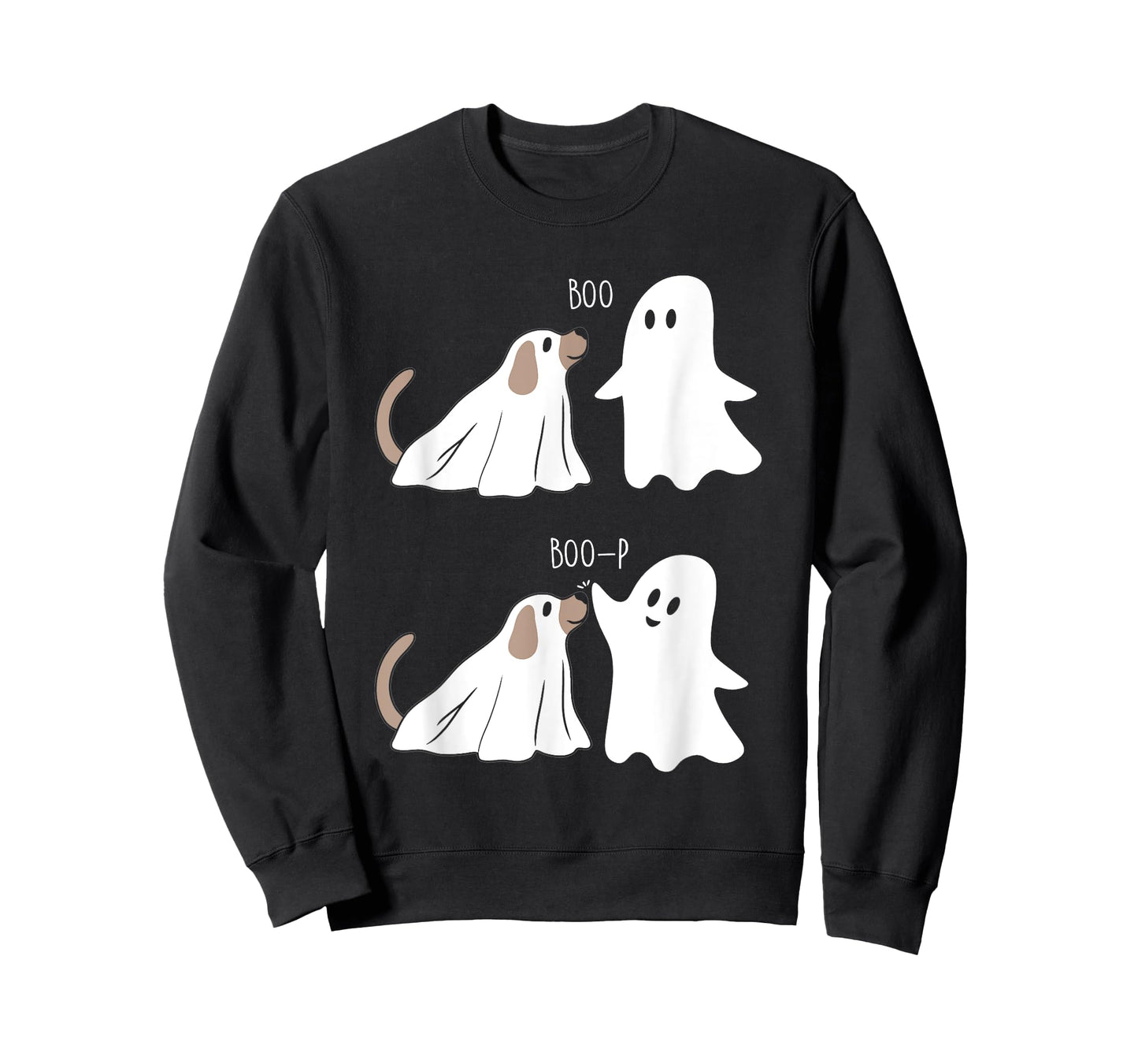 Boo Boop Dog And Ghost Funny Halloween Spooky Dog T-Shirt for Men Women Kids