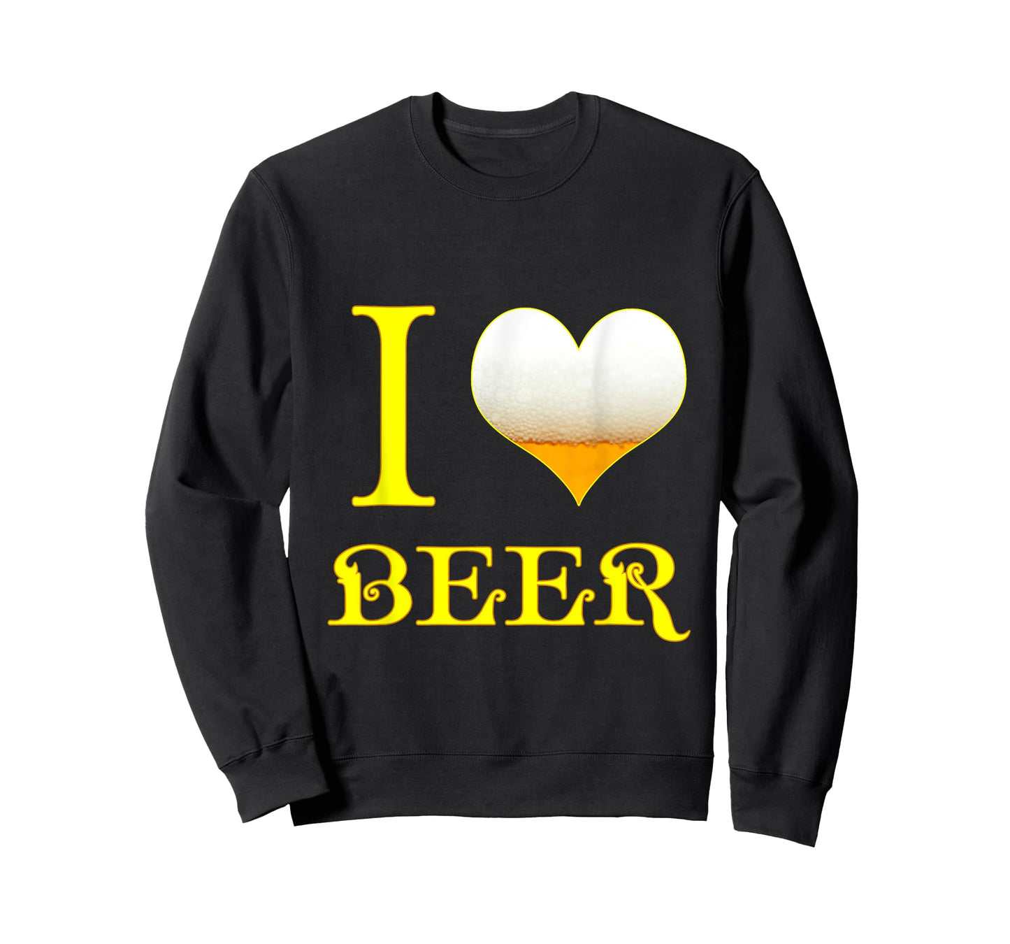 I Love Beer Funny Drinking Party Pub Bar Lovers Gift Design T-Shirt