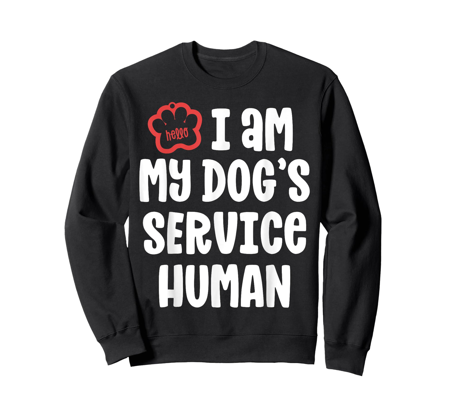 Funny Service Dog Shirt For Women I Am My Dogs Human Gift T-Shirt