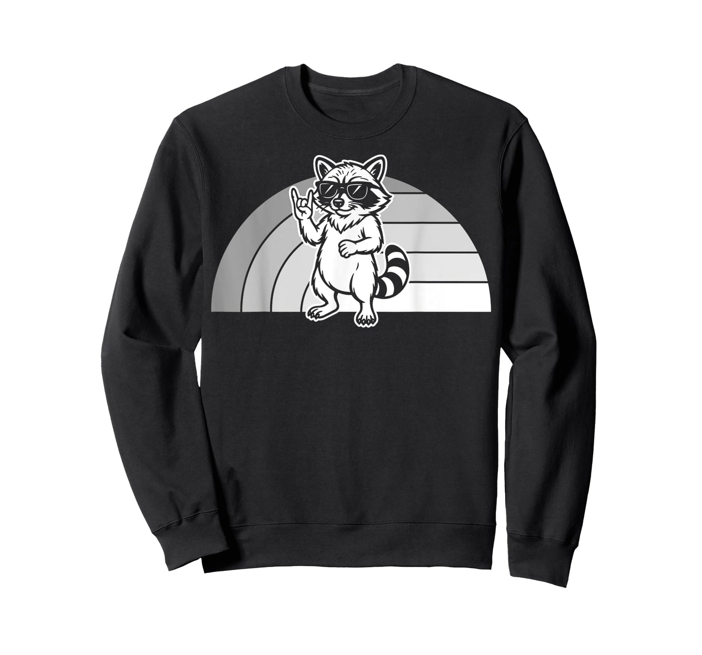 Raccoon Attitude Relaxed Vibes Rainbow T-Shirt