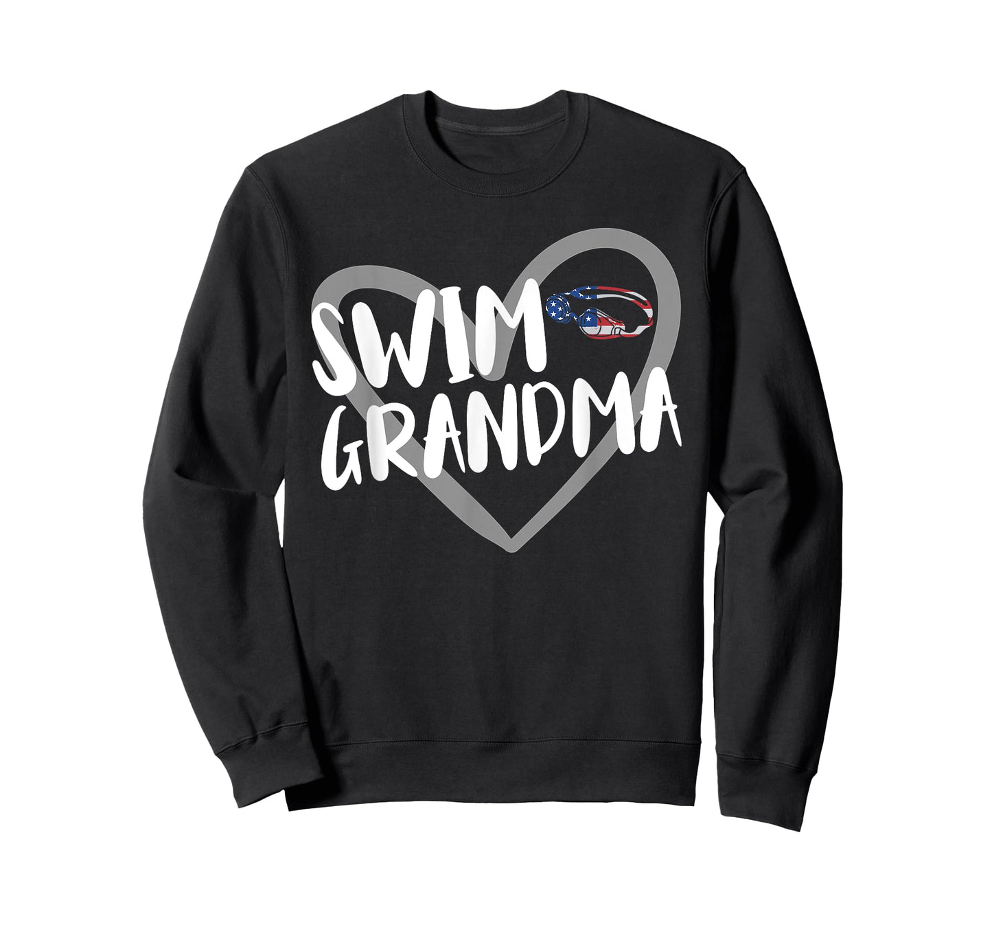 Funny Swimming Swim Grandma USA Flag T-Shirt