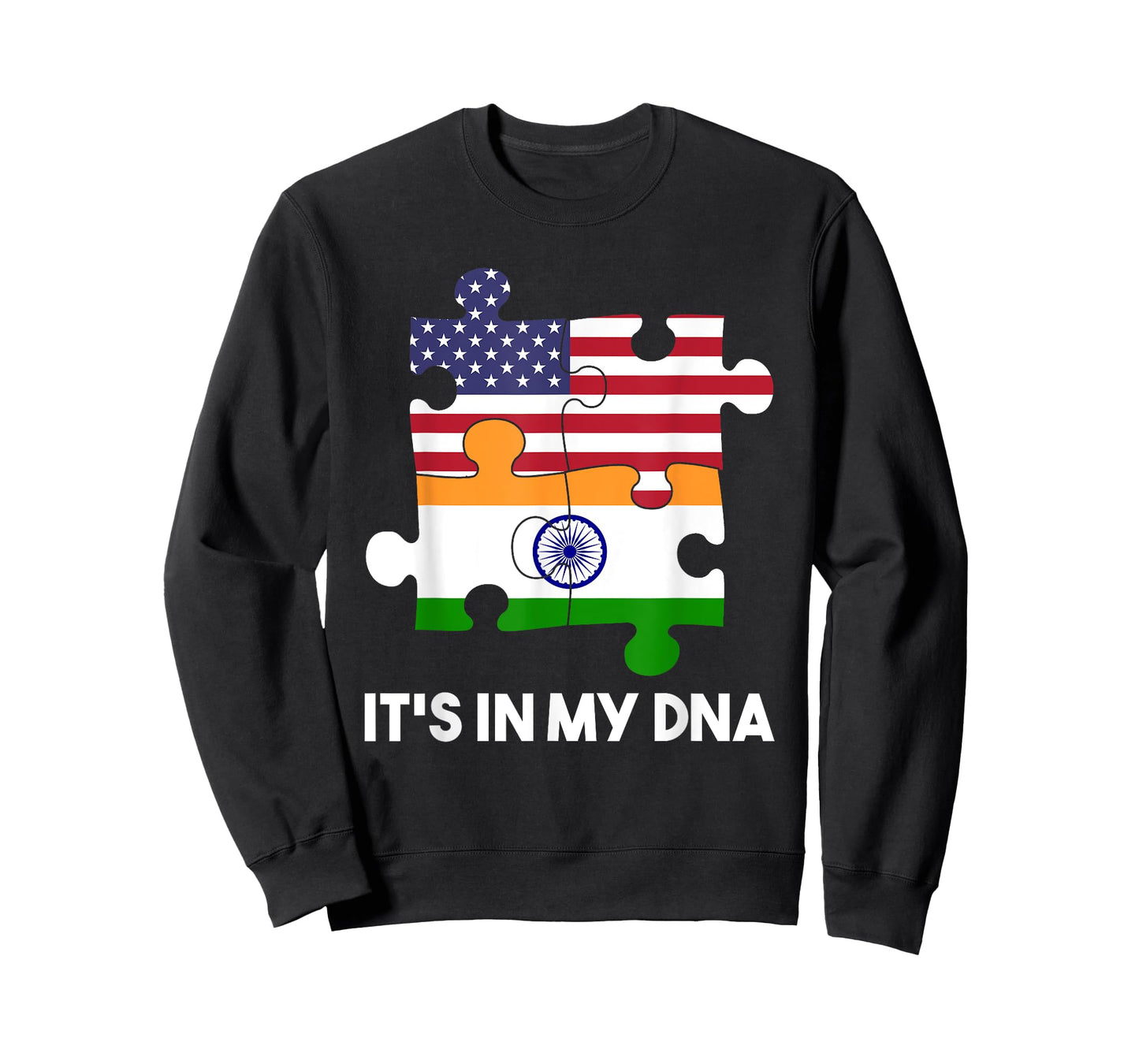India Proud Flag Day Hindi Sikh America American Fingerprint T-Shirt