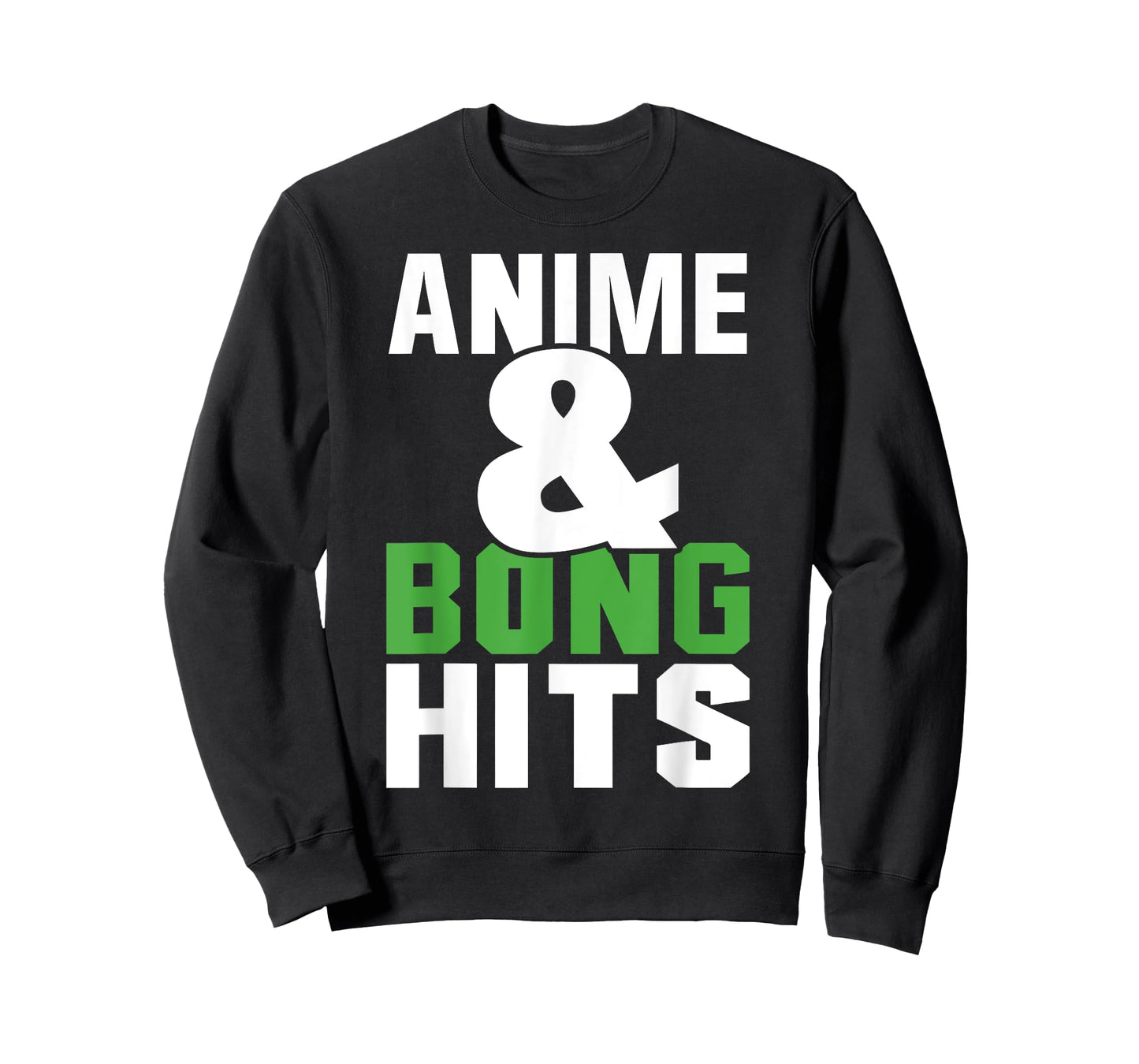 Anime And Bong Hits - Kuwaii Art Asian Animation Style Weed T-Shirt
