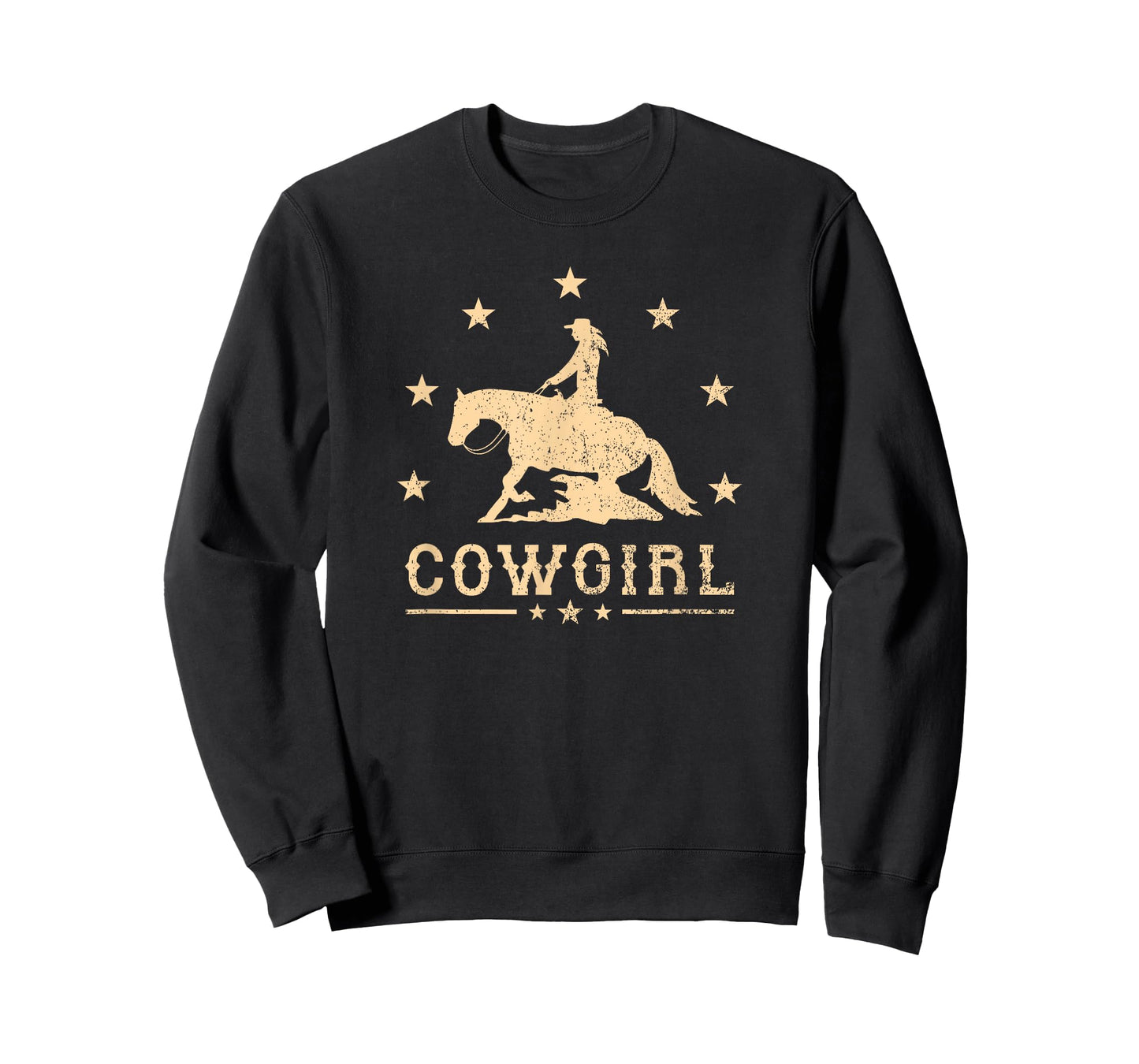 Western Rider Reining Quarter Horse Sliding Stop Cowgirl T-Shirt