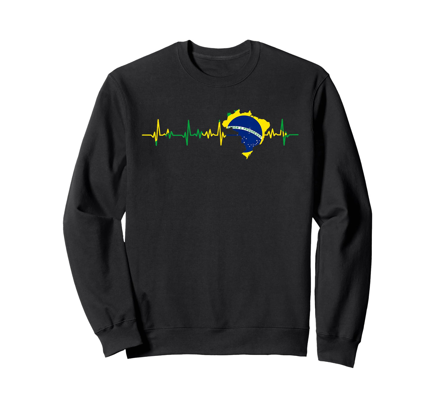 Brazil Flag Gift Heartbeat T-Shirt