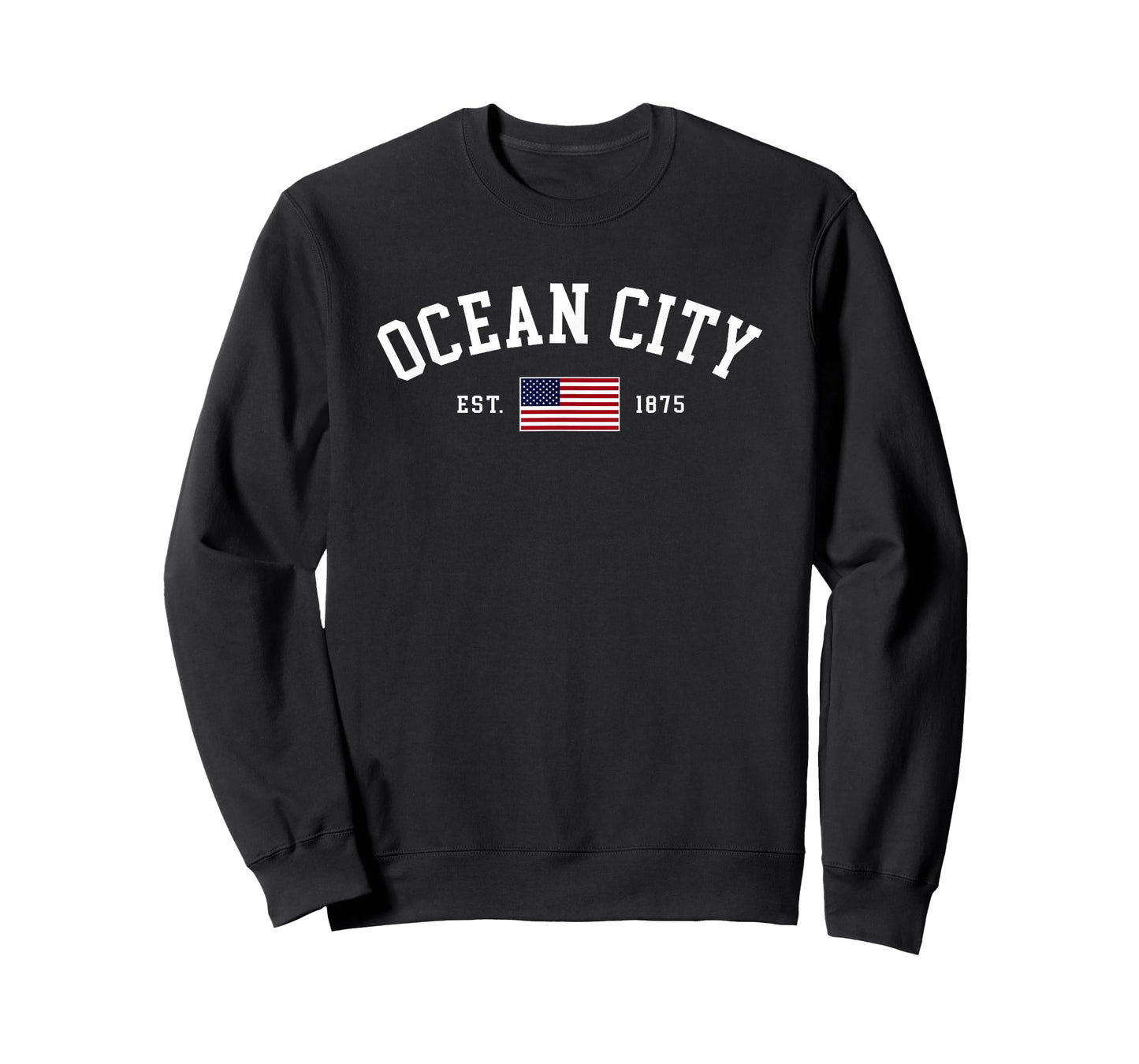Ocean City Maryland July 4th Souvenir US Flag Retro Preppy T-Shirt