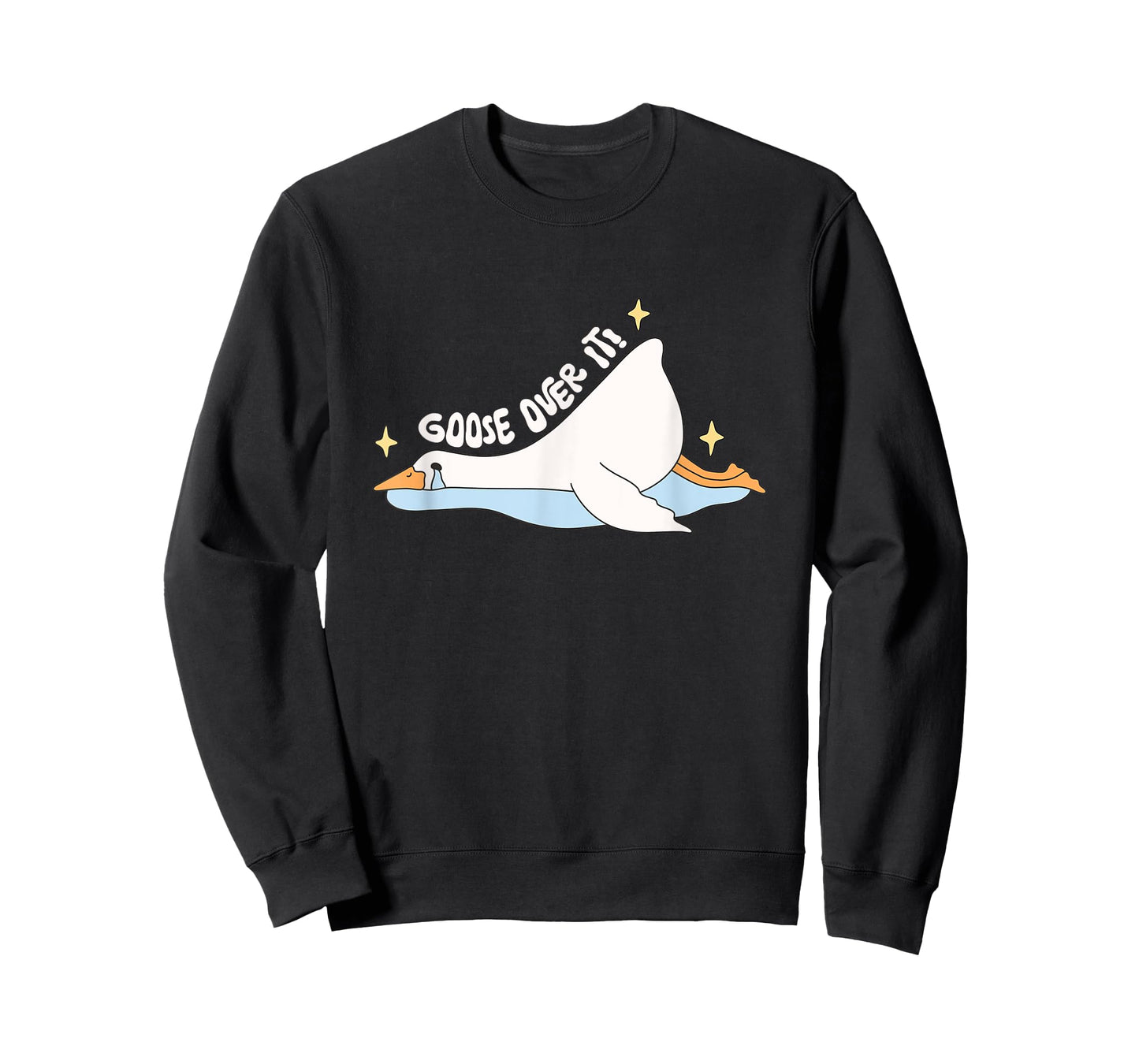 Funny Lazy Goose Over It Shirt Cute Crying Bird Humor Animal T-Shirt