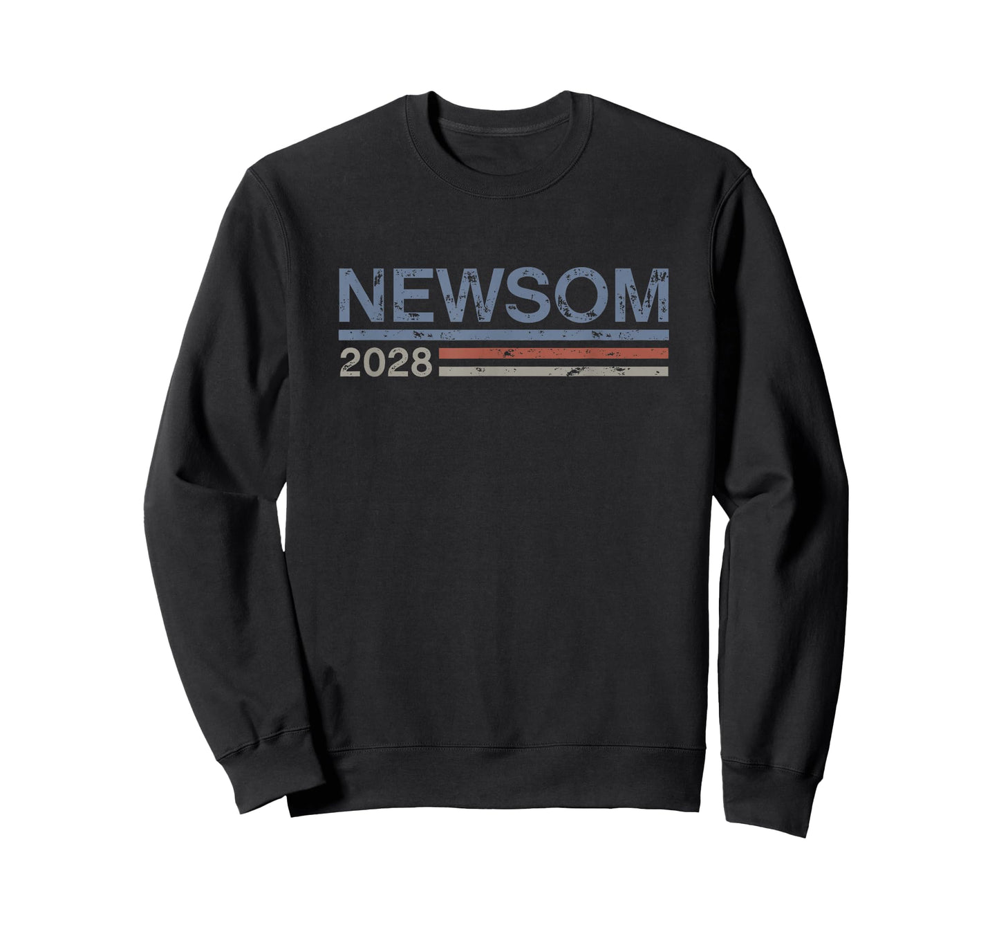 Newsom 2028 Retro Grunge Stripes Vintage Gavin Newsom 2028 T-Shirt