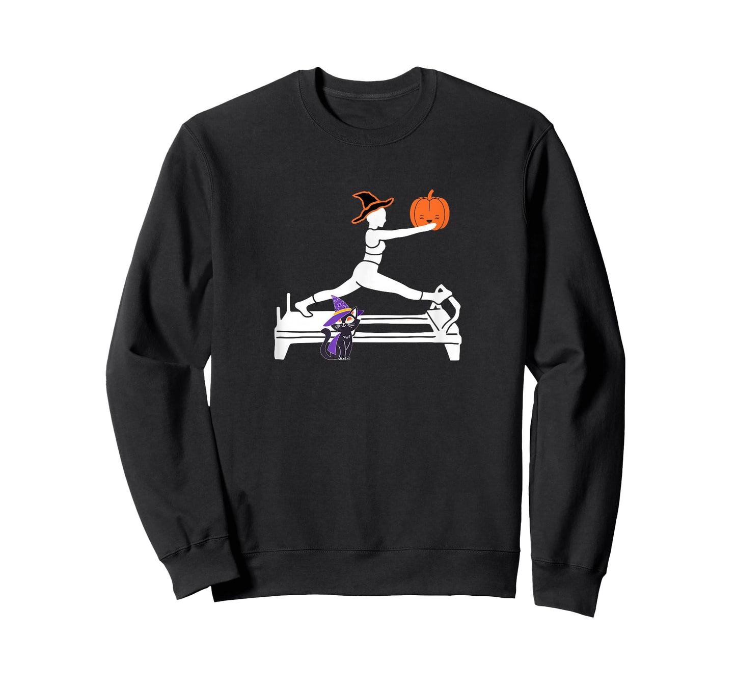 Funny Reformer Pilates with Pumpkin cat Halloween T-Shirt