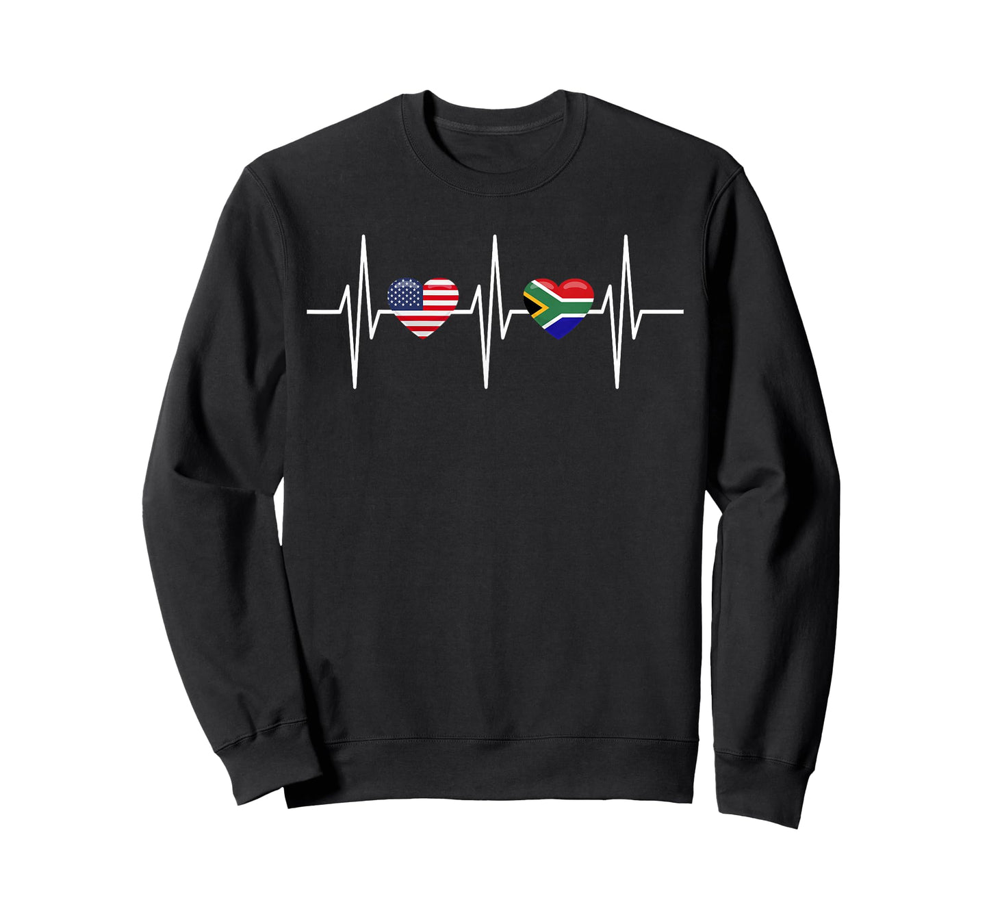 USA South Africa Shirt America South African Flag Heart T-Shirt