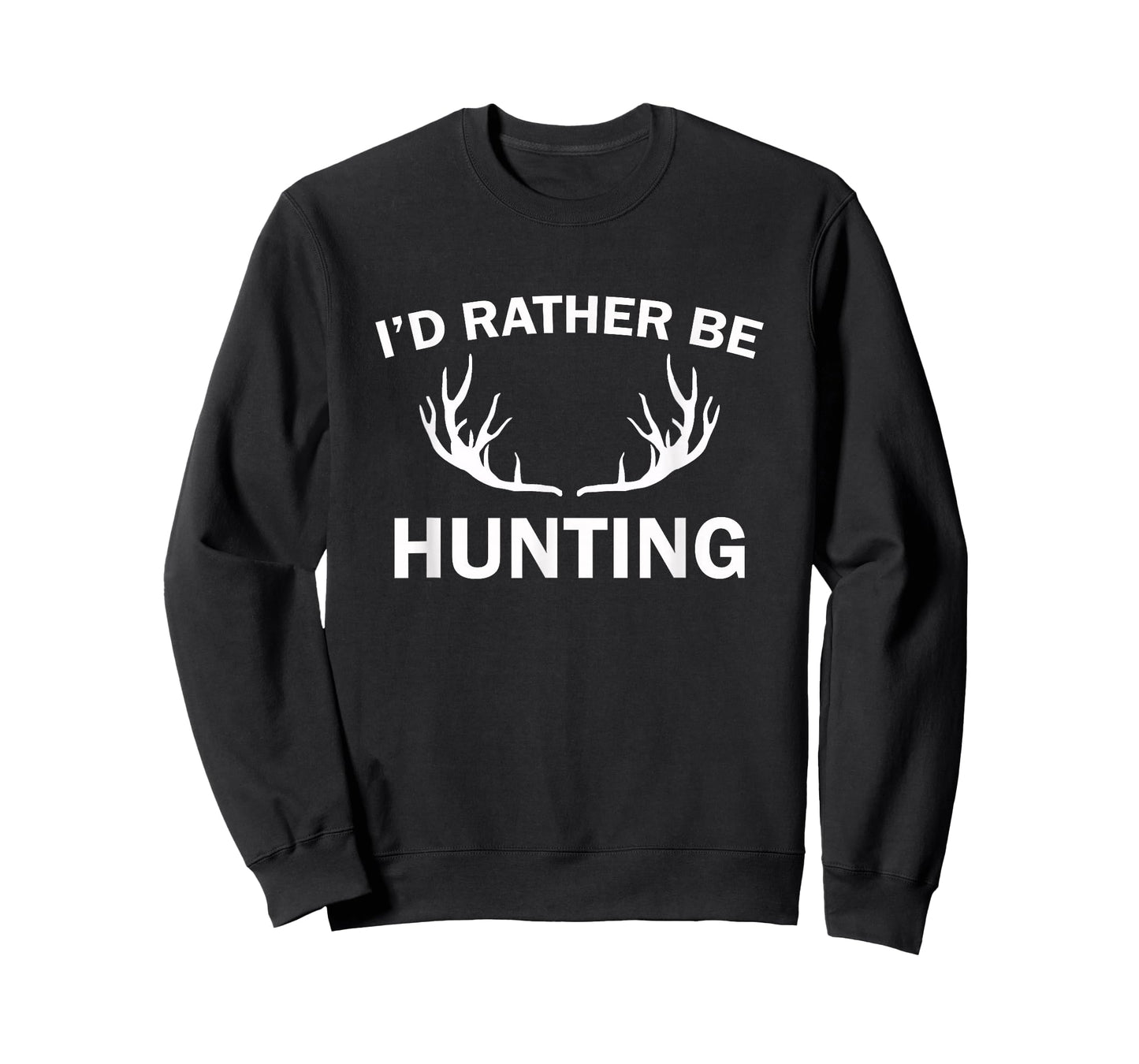 I'd Rather Be Hunting T-Shirt - Black - Men's - Short Sleeve - Small - Classic Fit - Crew Collar - Modern - Hunting T-Shirt