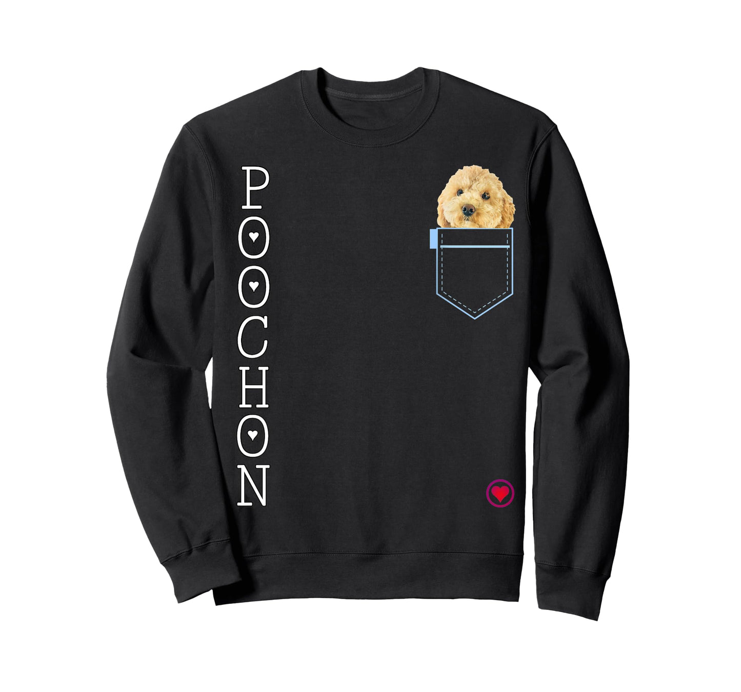 Poochon in pocket Puppy Dog Lover Cute Poodle cross gift Men Women Kids T-Shirt