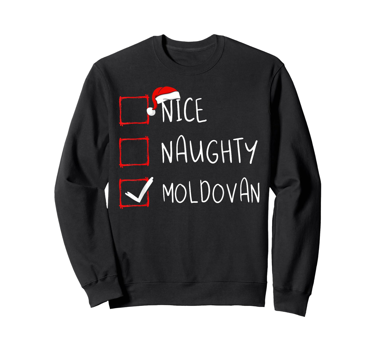 Nice Naughty Moldovan Christmas Moldova Heritage Roots T-Shirt