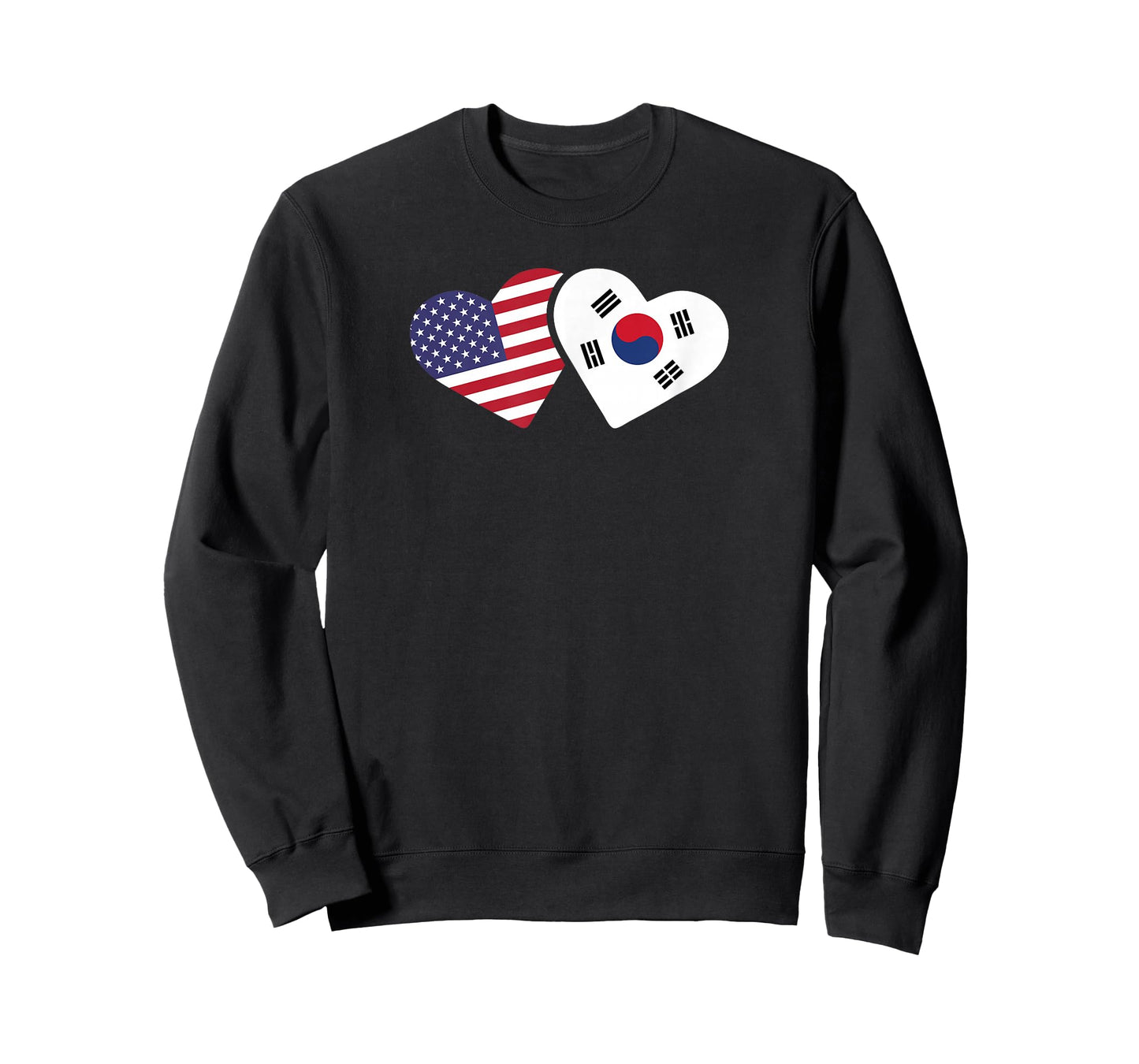 South Korea USA Flag Shirt Heart Korean American Love Gift T-Shirt
