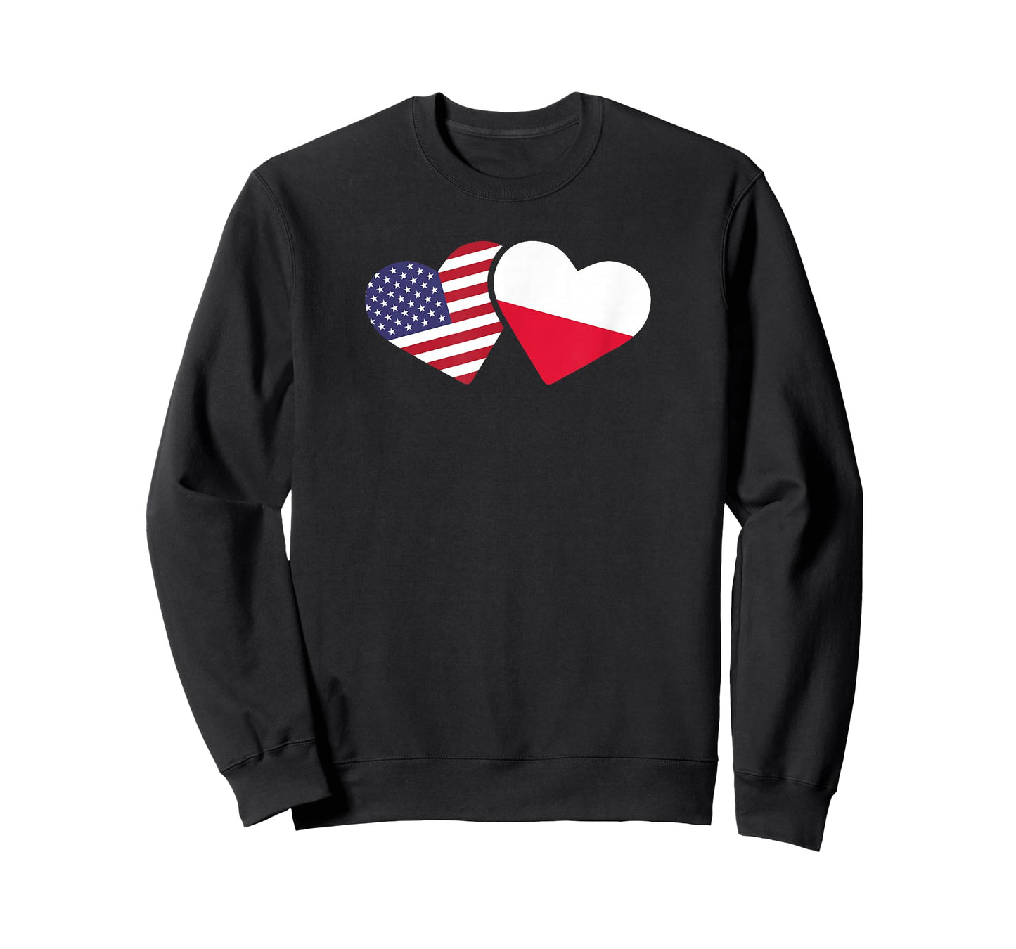 Poland USA Flag T Shirt Heart Polish American Love T-Shirt
