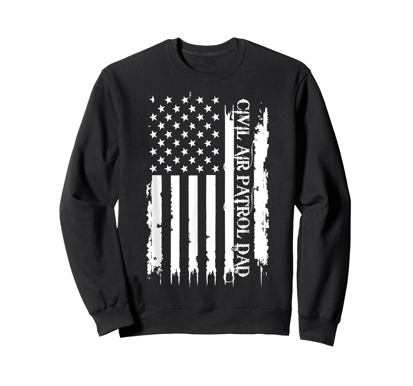 Civil Air Patrol Dad United States Distressed w US Flag T-Shirt