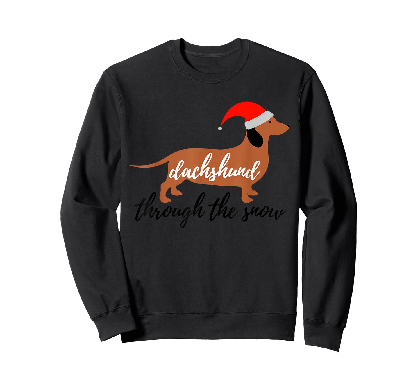 Christmas Xmas Cute Dog Daschund Through The Snow T-Shirt