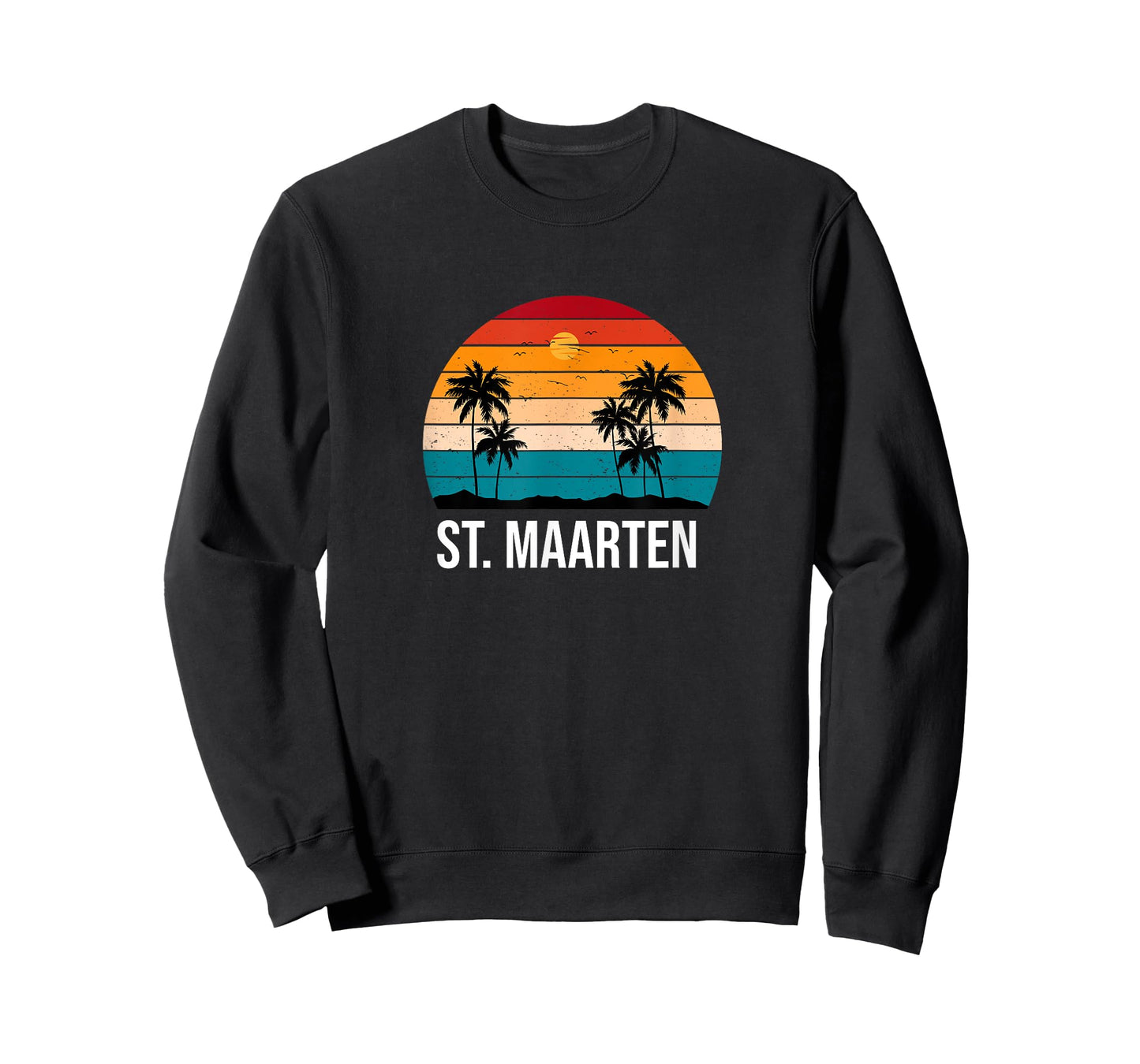 St. Maarten Vacation Souvenir Sun Palm Tree Beach Ocean T-Shirt