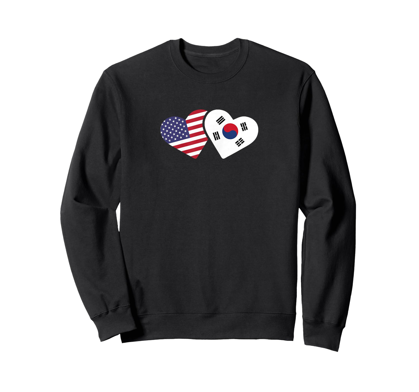 South Korea USA Flag Shirt Heart Korean American Love Gift T-Shirt