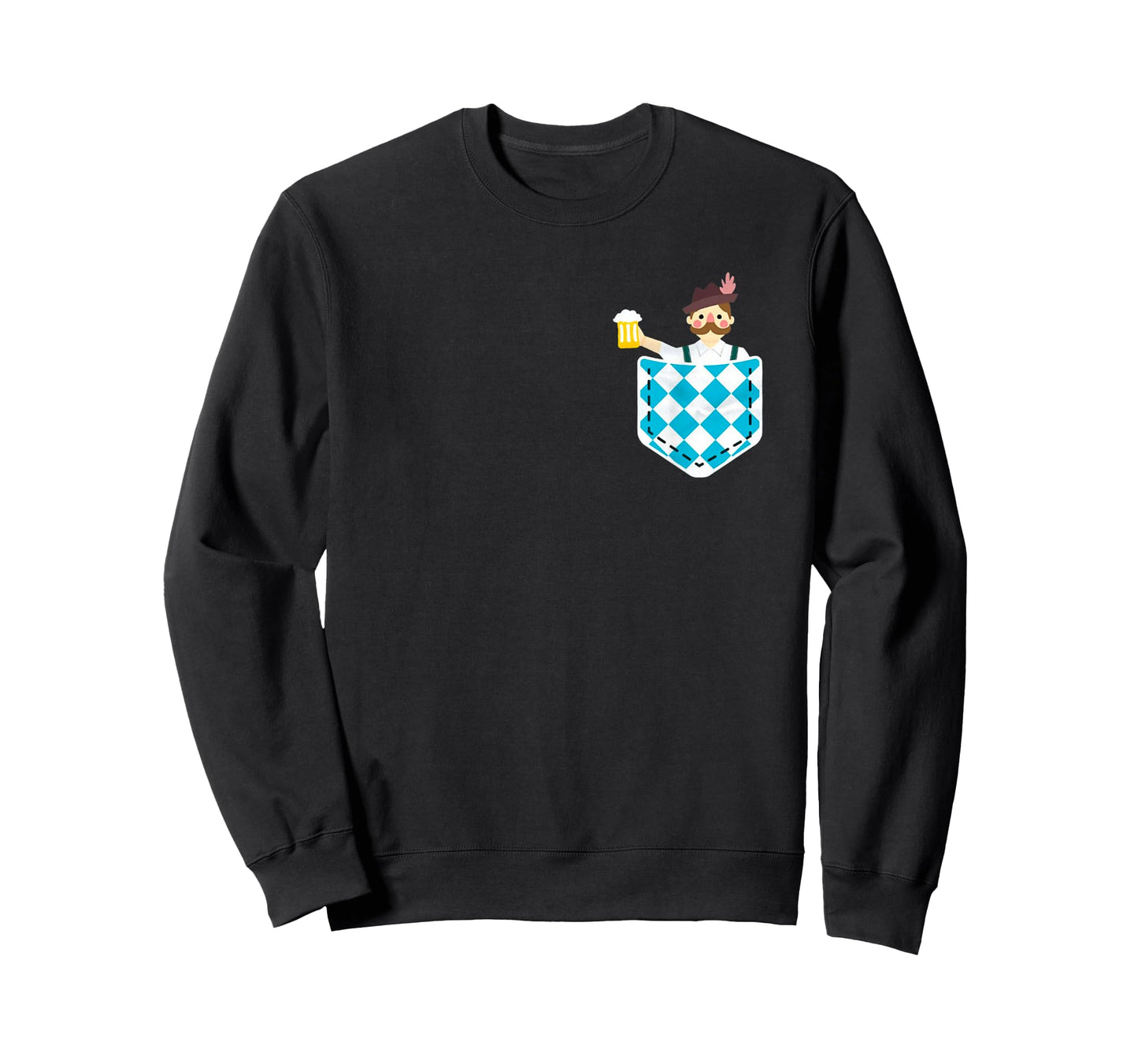 Bier Oktoberfest Funny Chest Pocket Prost Oktoberfest T-Shirt