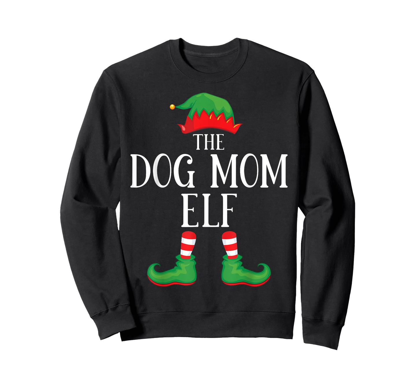 Dog Mom Elf Matching Group Xmas Funny Family Christmas T-Shirt