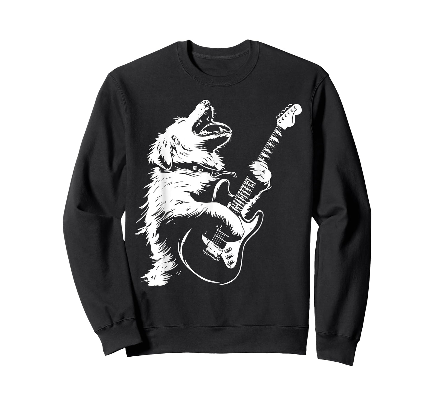 Dog Guitarist Guitar - Great Pyrenees Dad Mom Men Women T-Shirt