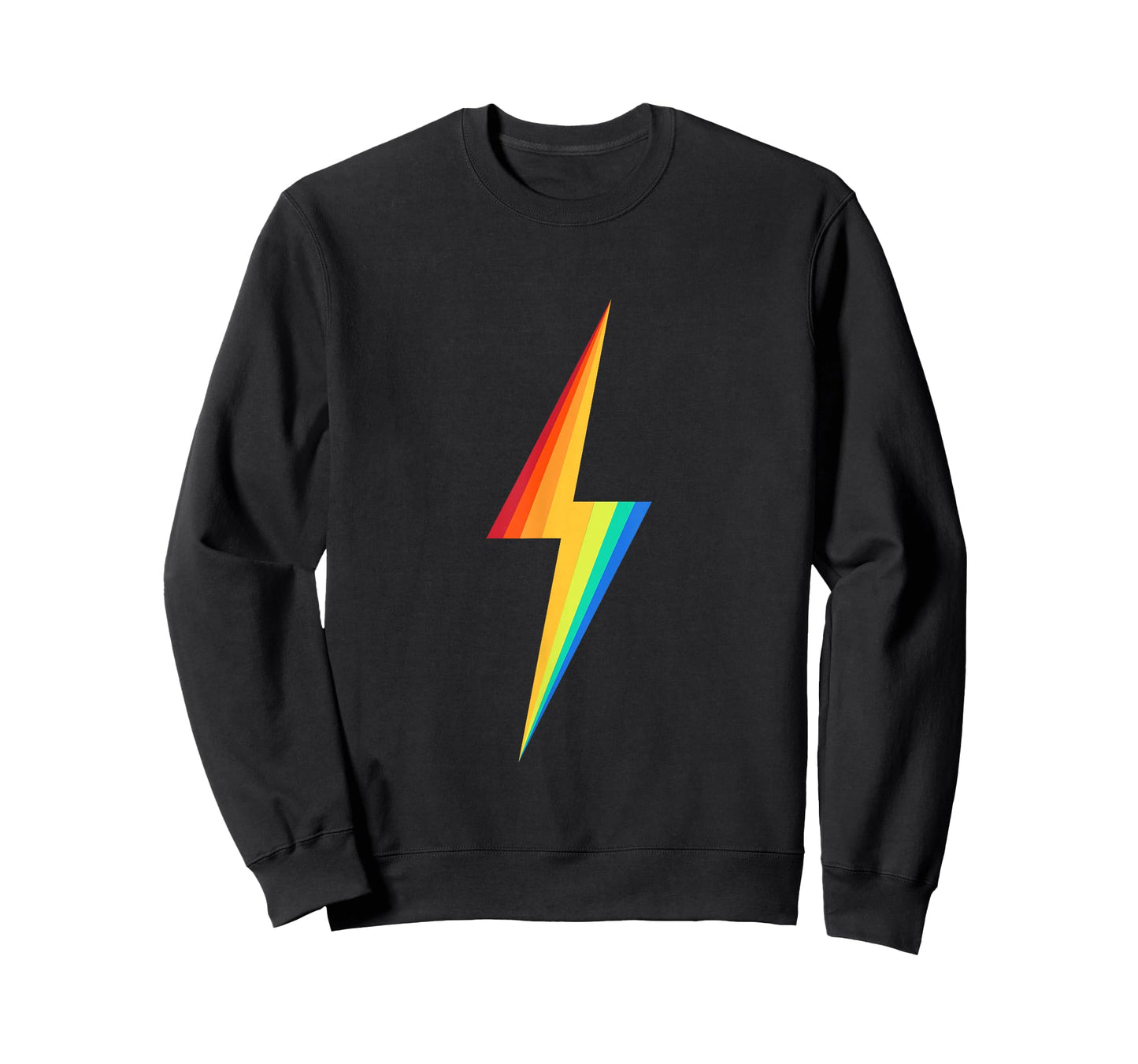 Colourful Rainbow Lightning Graphic T-Shirt