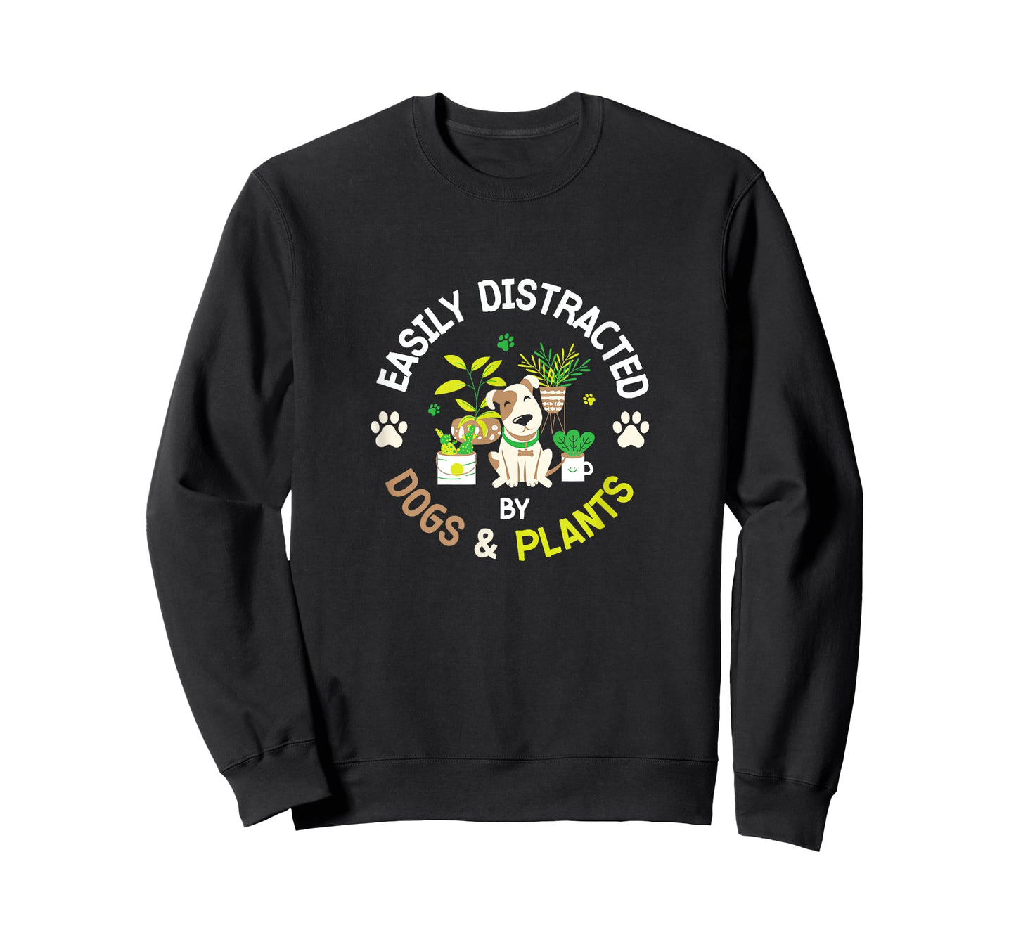 Easily Distracted By Dogs And Plants Gardening Dog Animals Men Women Girls Kids T-Shirt