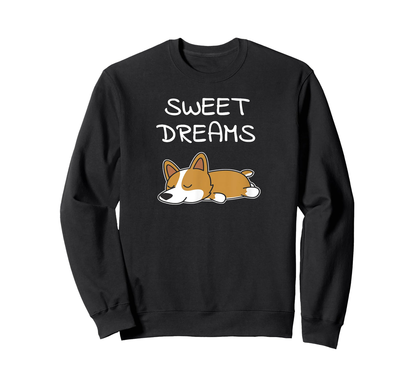 Sweet Dreams Sleeping Corgi Dog Quote Pajamas for Bedtime T-Shirt