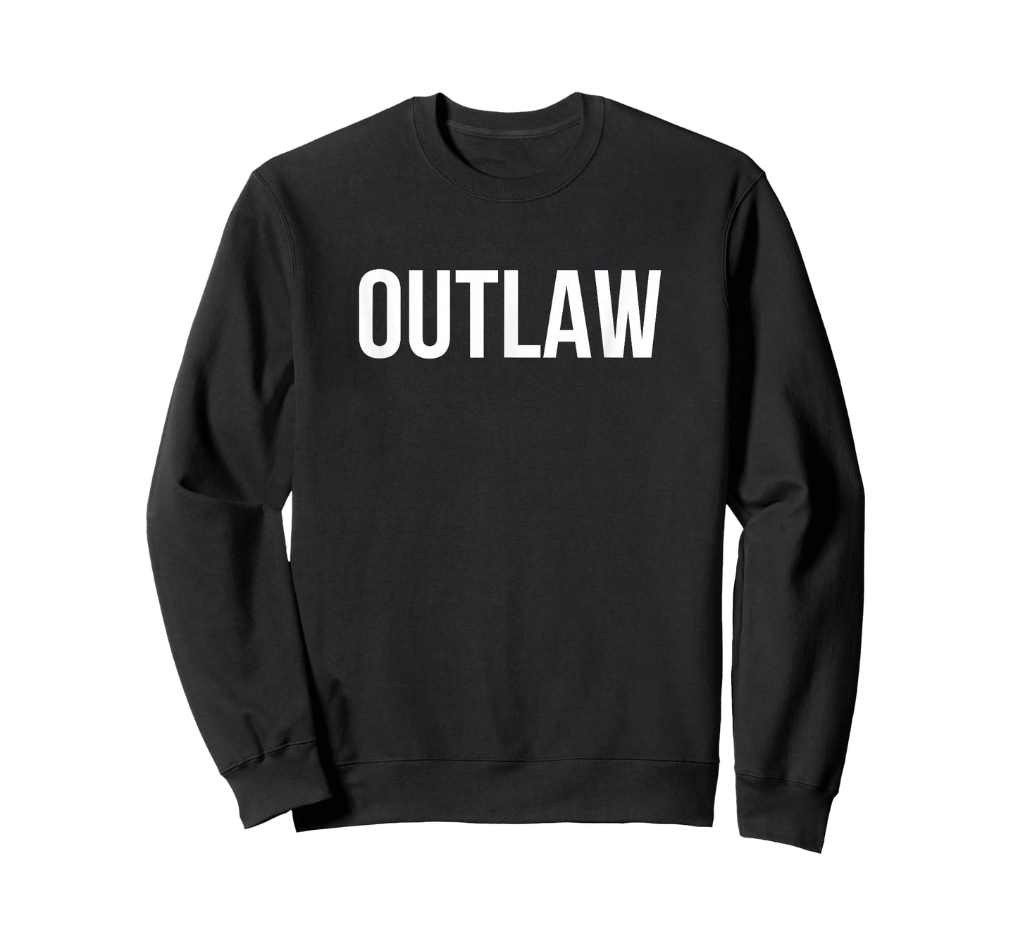 Outlaw Black Unisex-Adults T-Shirt, Small, Short Sleeve, Crew Neck, Classic Fit, 100% Cotton