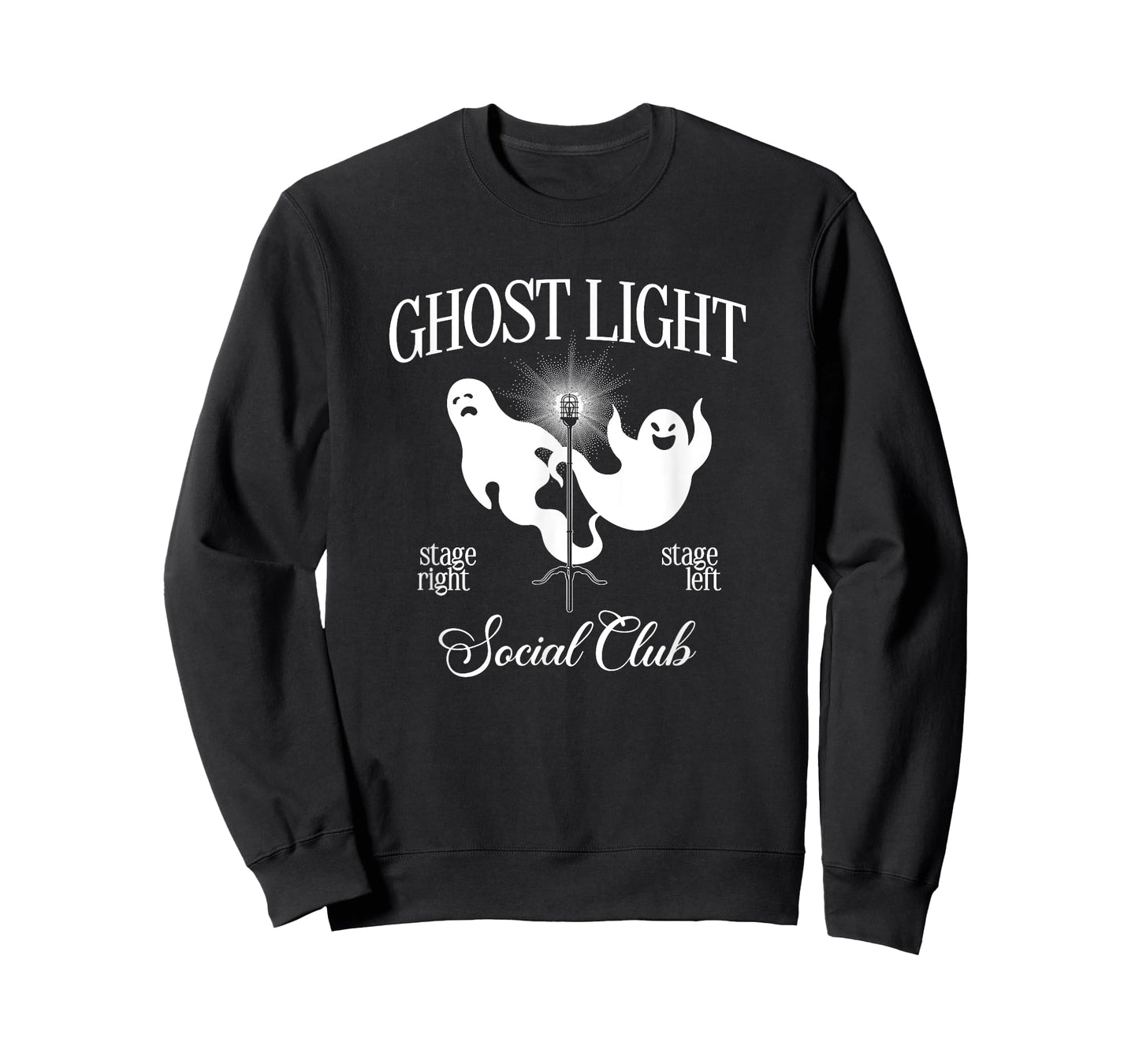 Ghost Light Social Club Theatre Nerd Stage Tech Actor Drama T-Shirt