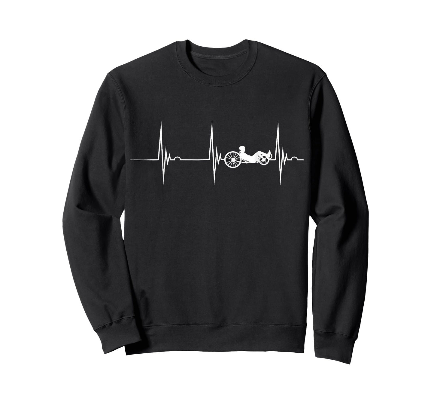Recumbent Bicycle Cycling Heartbeat EKG Pulse Recumbent Bike T-Shirt