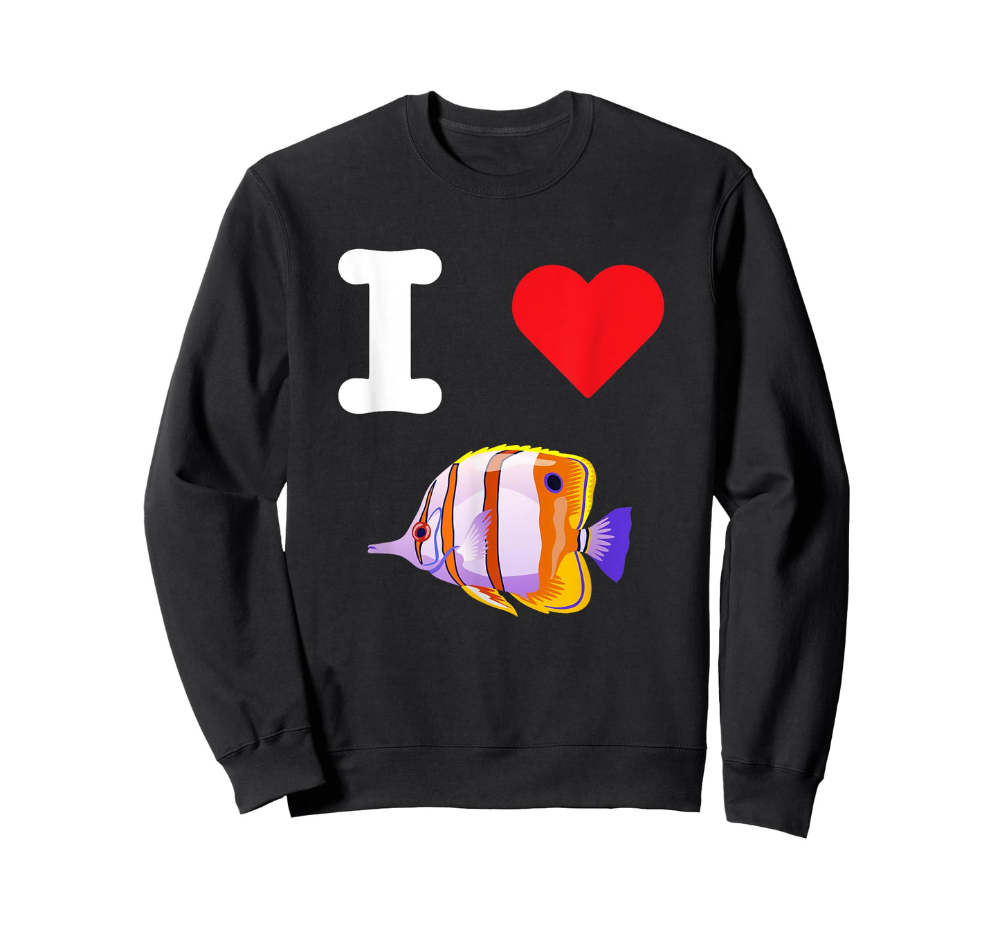 I Love Copperband Butterflyfish Beaked Reef Fish Tropical T-Shirt