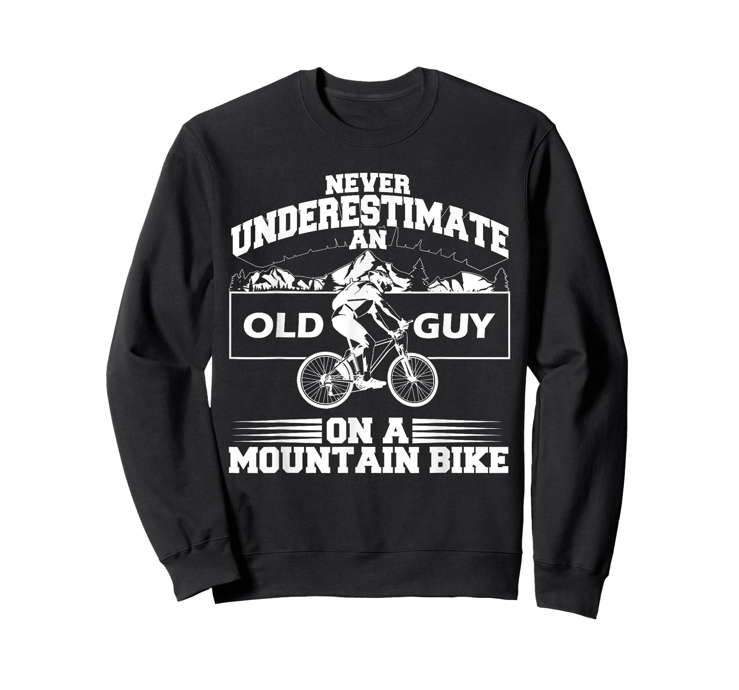 Funny Old Biker Mountain Bike Gift | Cute Bicycle Riders Men T-Shirt