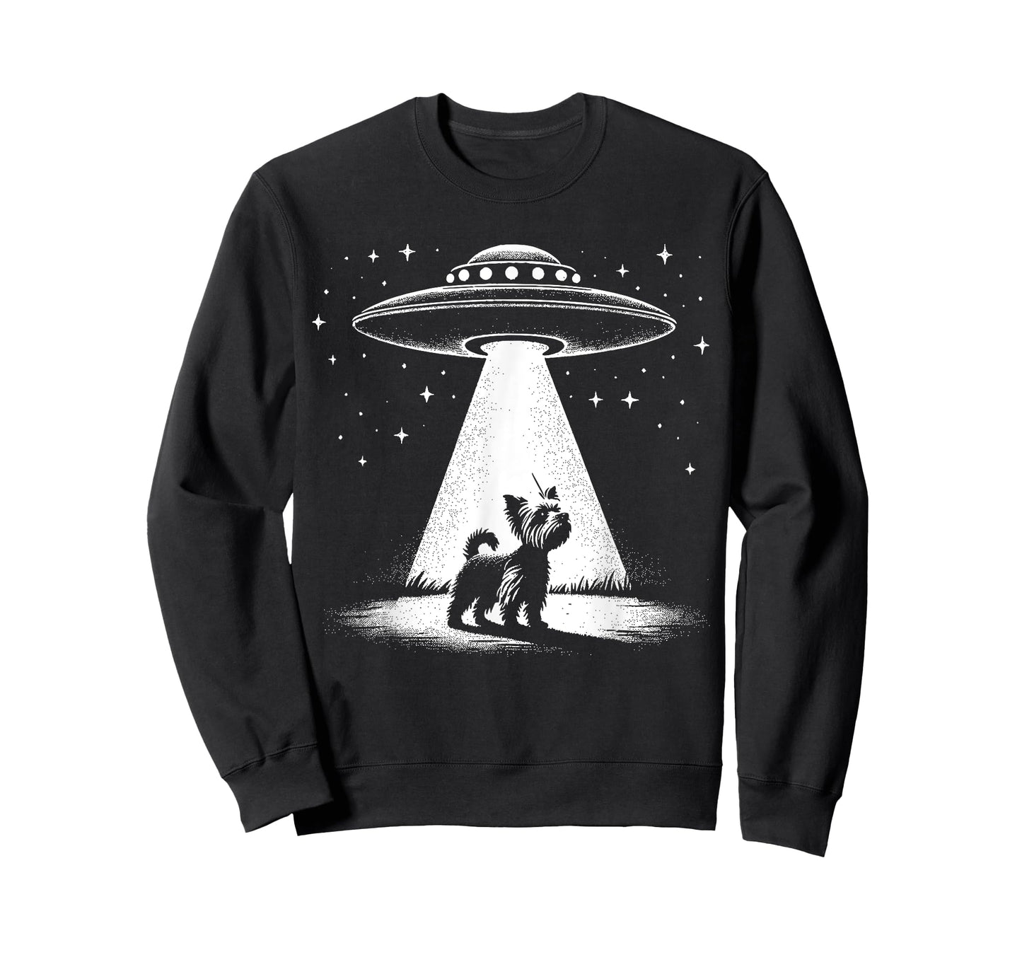 Yorkie Mom Dad Dog - Funny Alien UFO T-Shirt