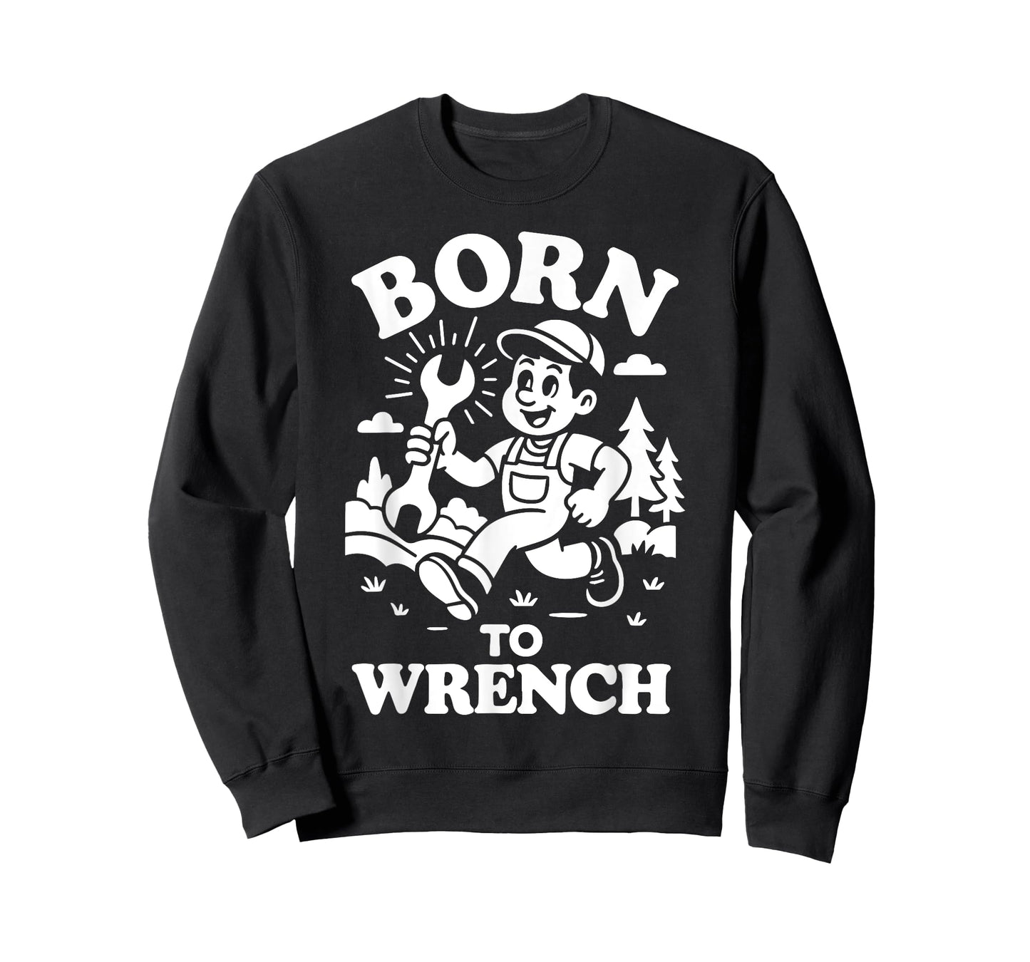 Born to Wrench Garage Mechanic Funny Saying T-Shirt