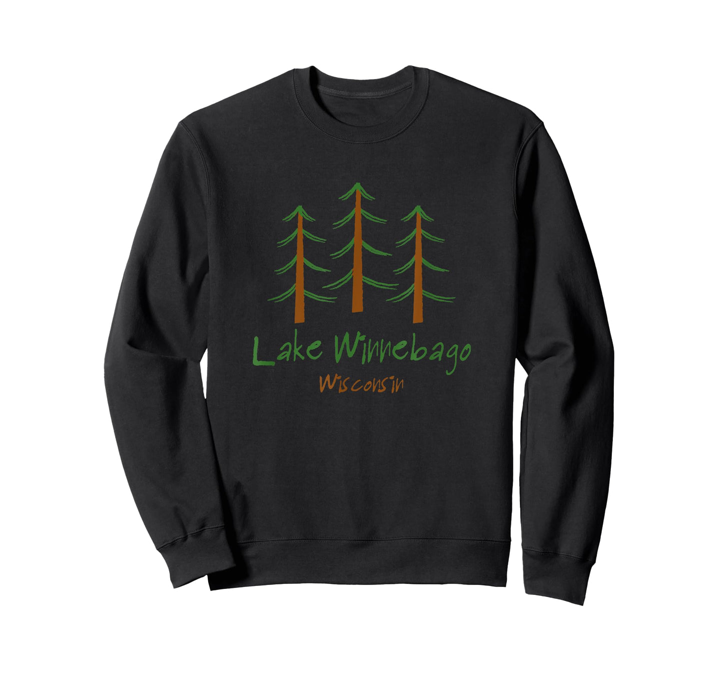 Wisconsin - Lake Winnebago - Minimalist Forest Trees T-Shirt