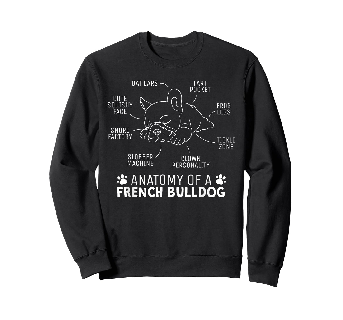 Funny Frenchie Clothes Gift - Anatomy Of A French Bulldog Men Women Girls Kids T-Shirt