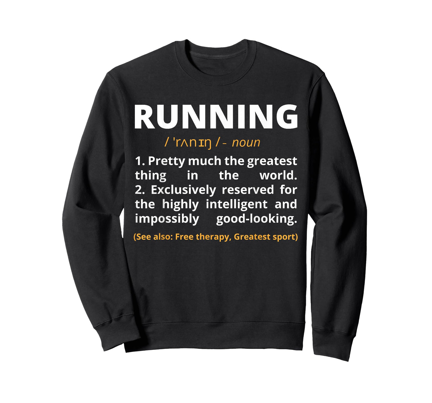 Funny Marathon Running Apparel Unisex-Adults Black Small Classic Fit Short Sleeve Cotton Polyester T-Shirt Running Definition Noun Track Field Gift Coach T-Shirt