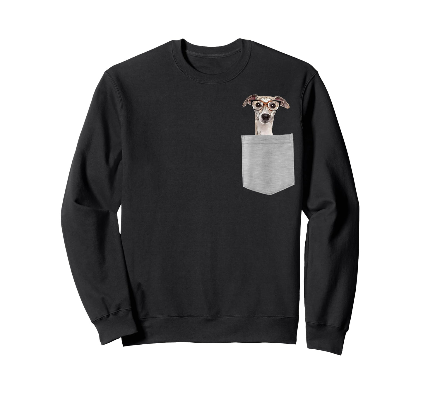 Dog in Your Pocket Greyhound with Glasses on T-Shirt for Men Women Girls Kids