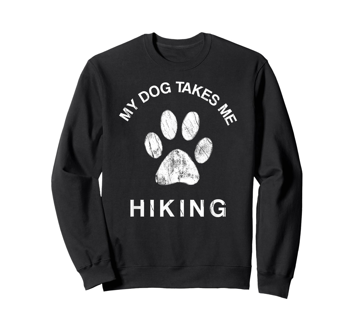 My Dog Takes Me Hiking Paw Print Camping & Backpacking T-Shirt for Men Women Girls Kids