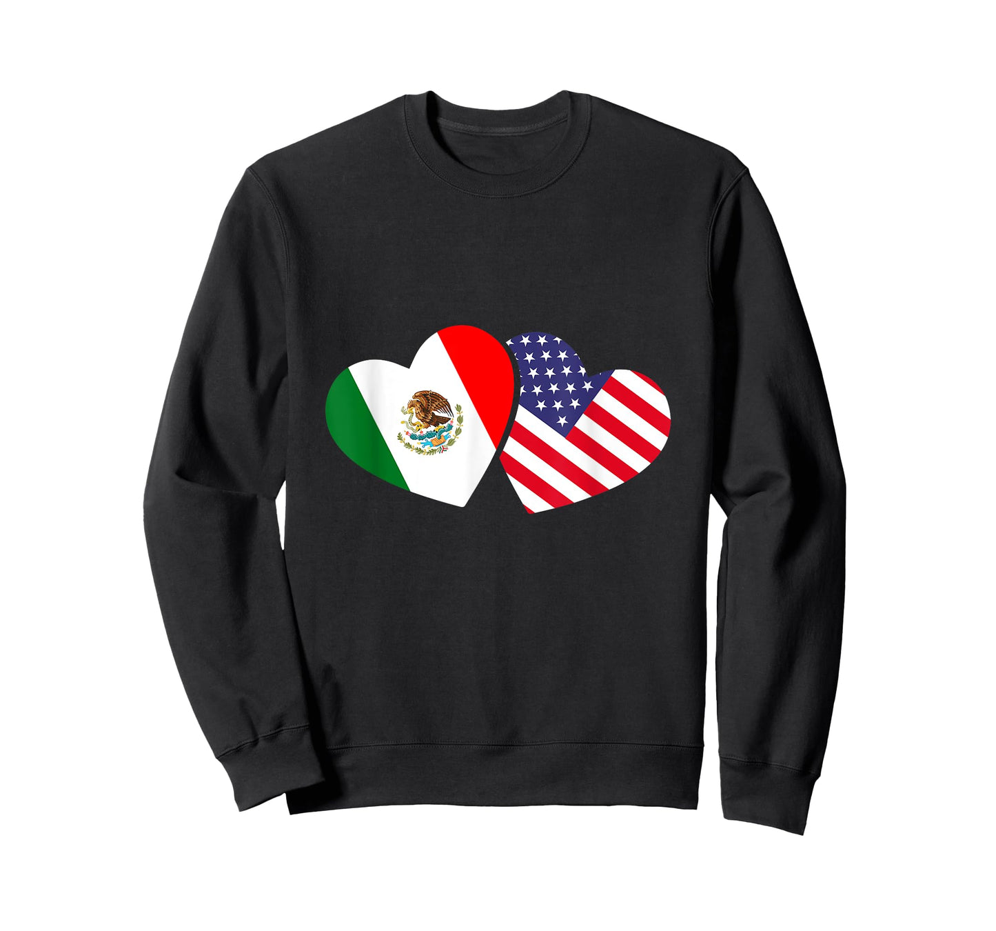 Mexican USA Flag Hearts Mexico T-Shirt