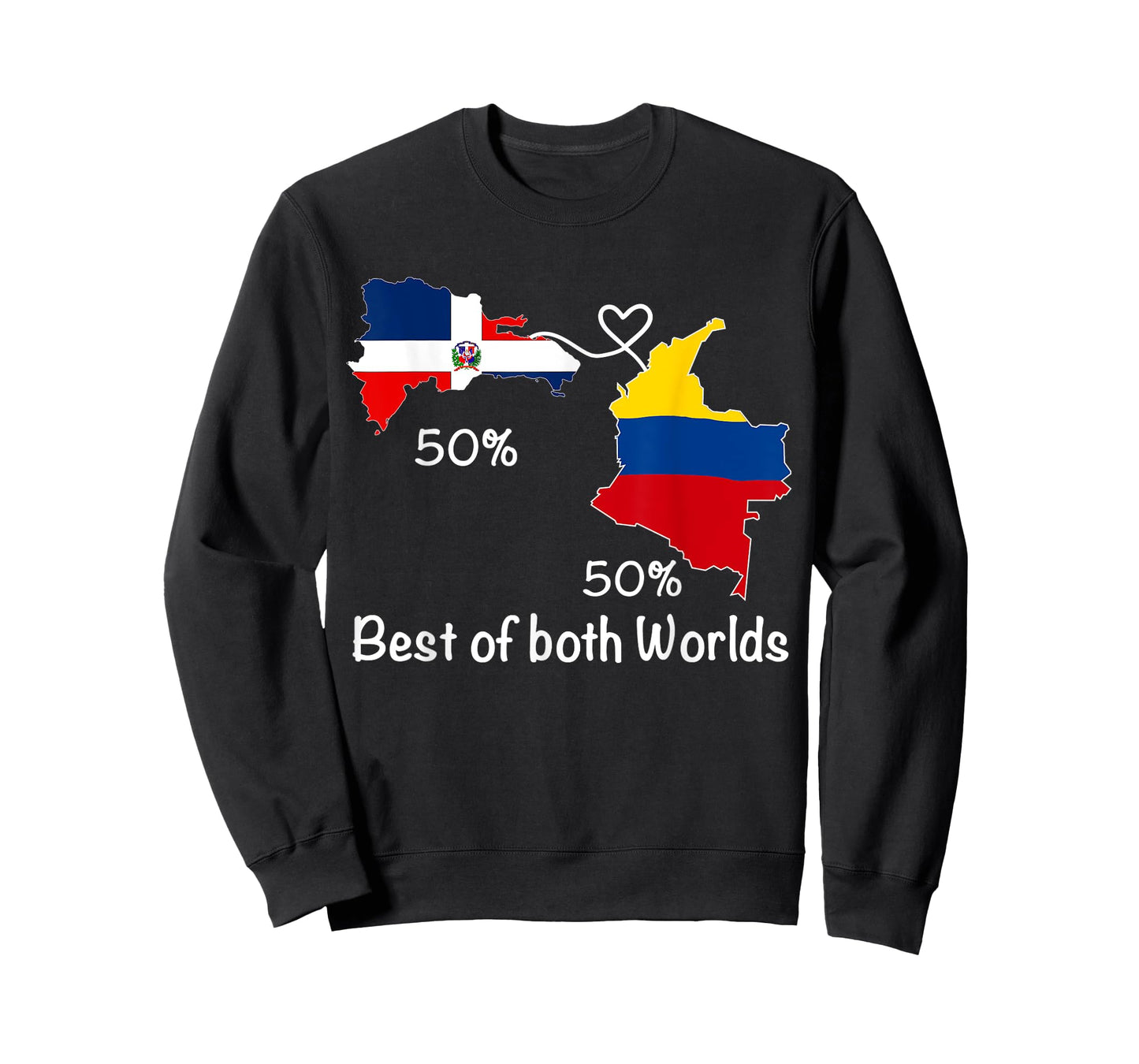 Half Colombian Half Dominican Flag Map Colombia RD Dominican T-Shirt