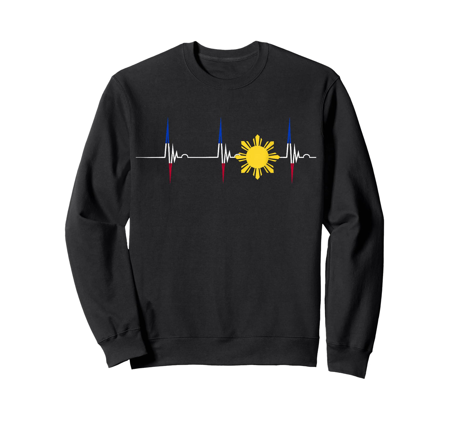 Philippines Heartbeat Pulse EKG Filipino Sun Pilipinas T-Shirt