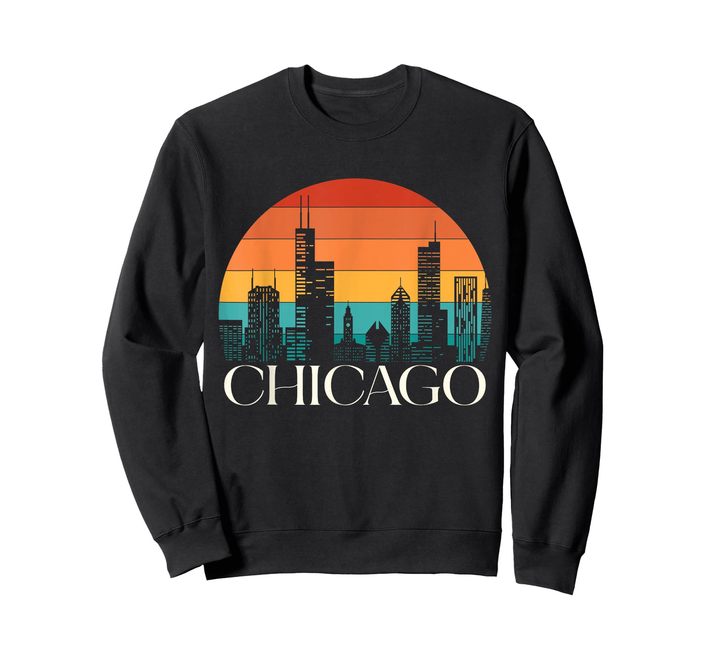 Chicago City Illinois Gift Skyline Vintage Jersey Flag Gift T-Shirt