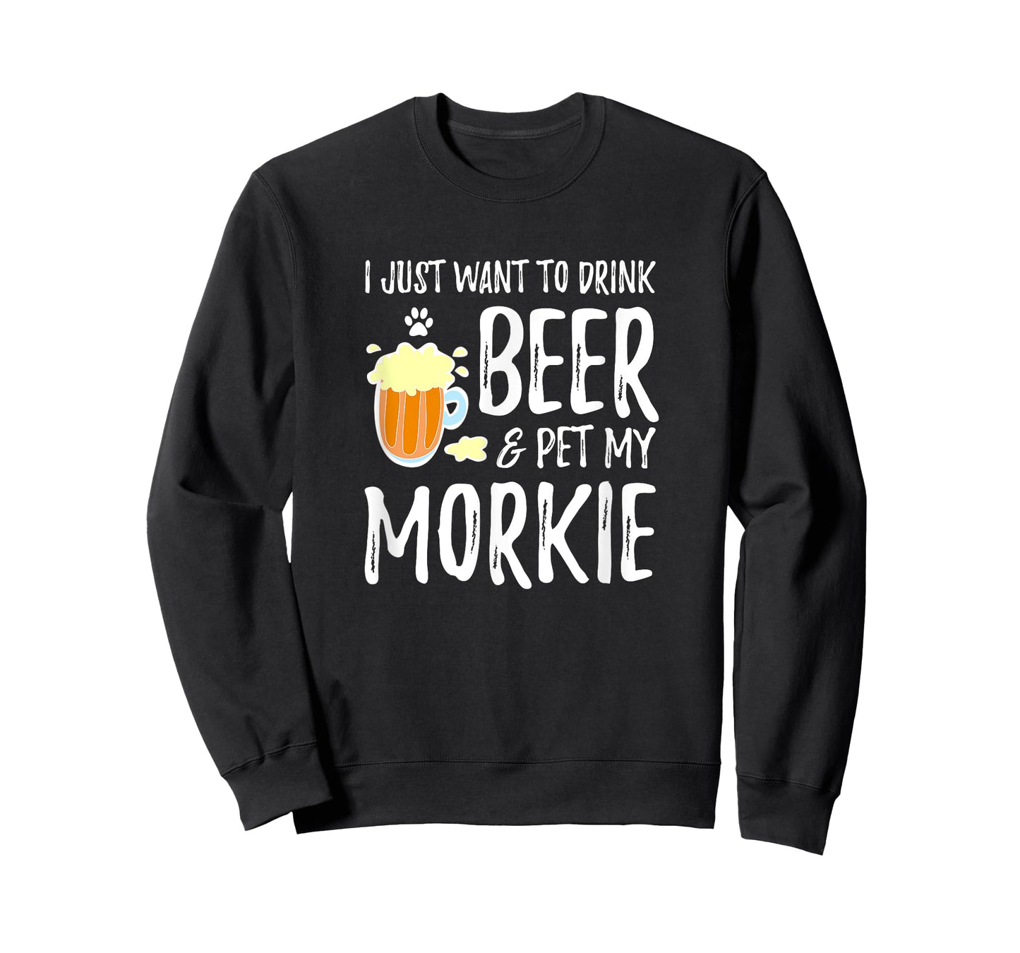 Beer and Pet Morkie T-Shirt for Morkie Dog Mom T-Shirt