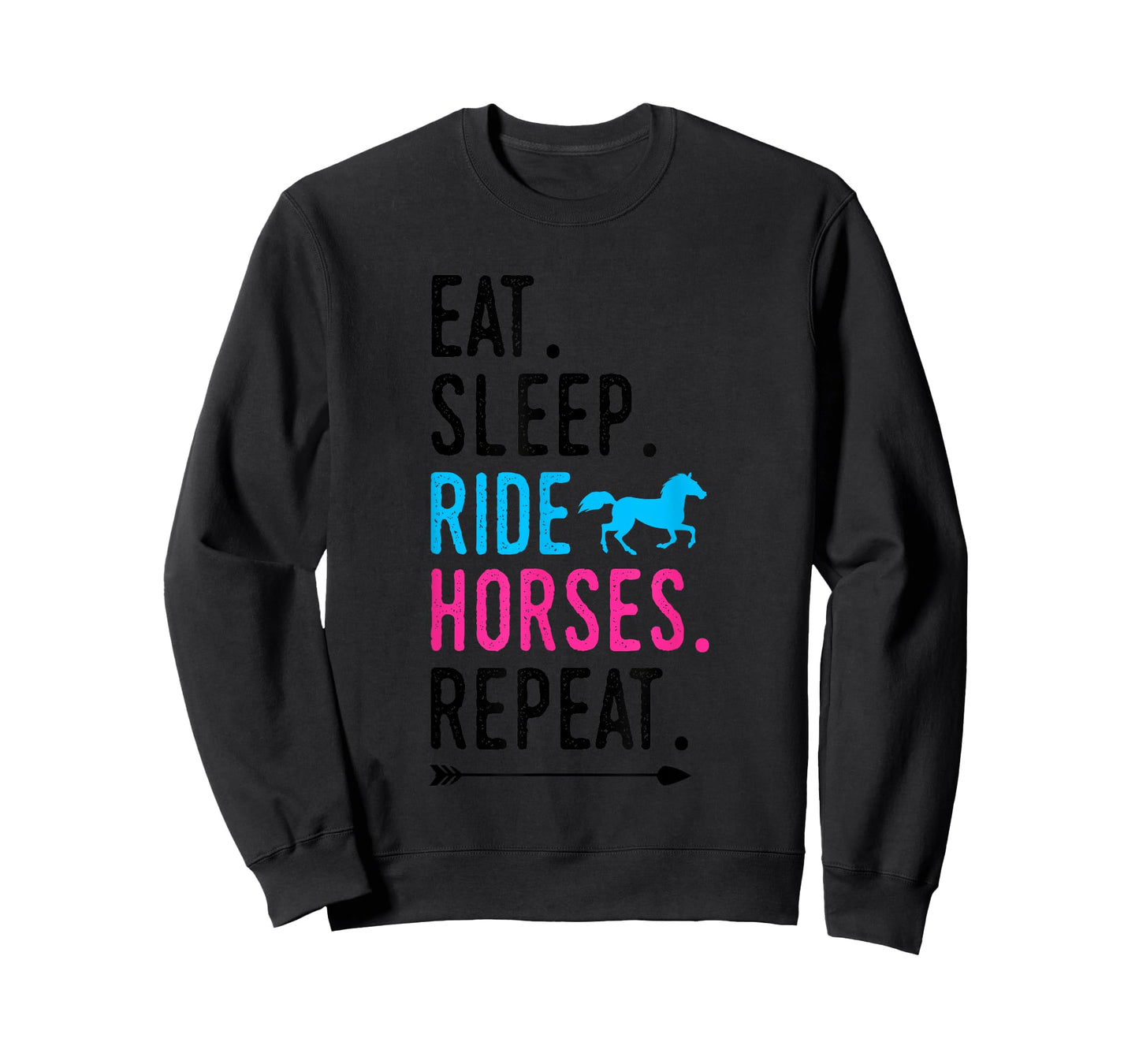 Eat Sleep Ride Horses Repeat Horse Ride Equestrian For Girls T-Shirt